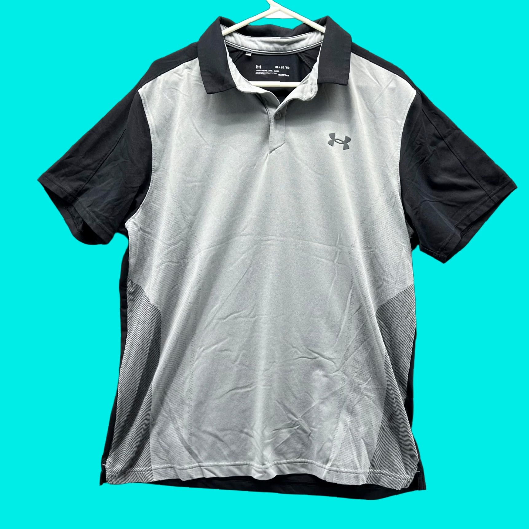 Under Armour Under Armour Polo Shirt Men XL Gray HeatGear Athletic Golf UA Shirt Polo Short Sleeve Button Collared Vertex Regular Fit Size US XL / EU 56 / 4 - 1 Thumbnail