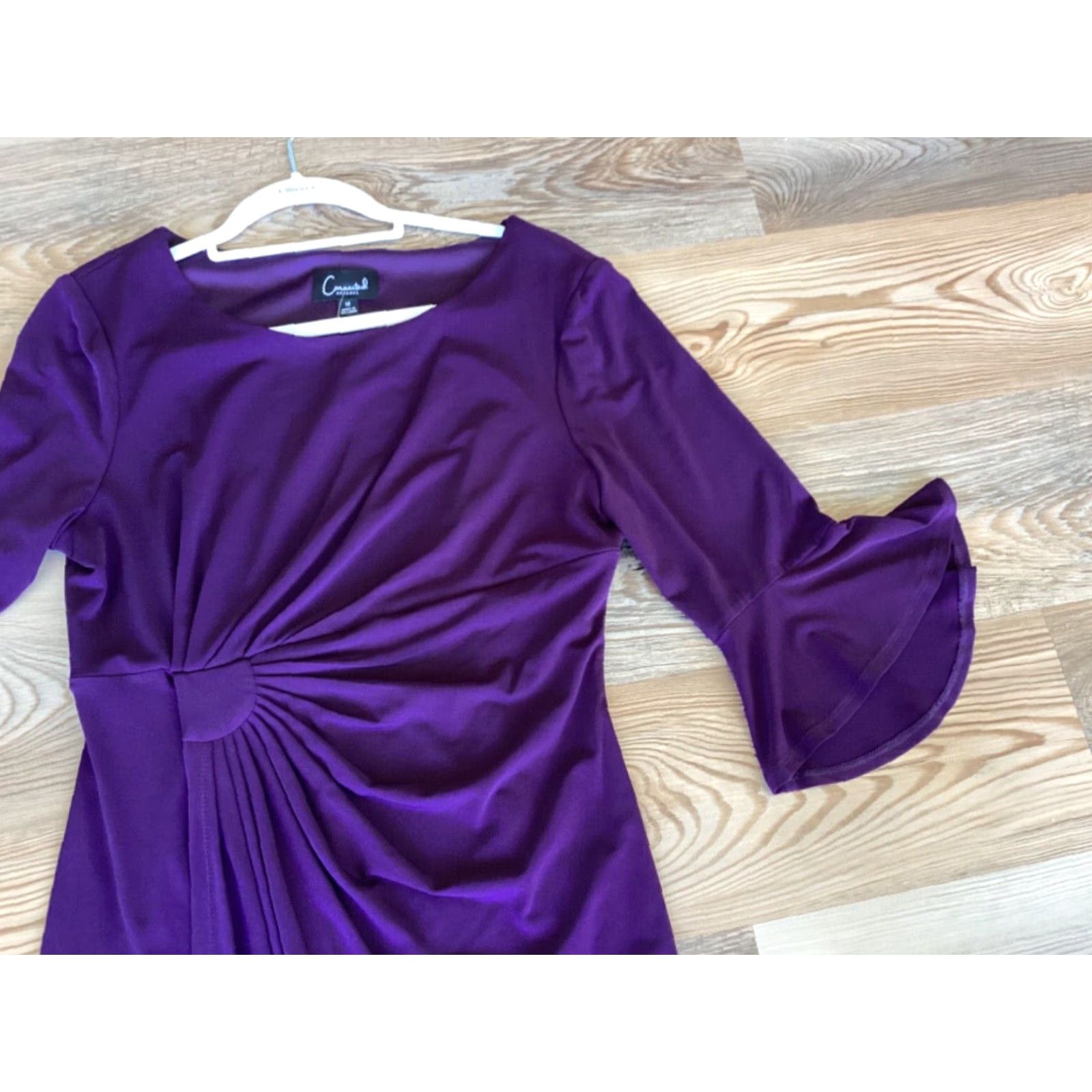 Vintage Womens Connected Apparel Purple Size Dress Fitted w/ Bell Sleeves Dress Size XL / US 12-14 / IT 48-50 - 6 Thumbnail