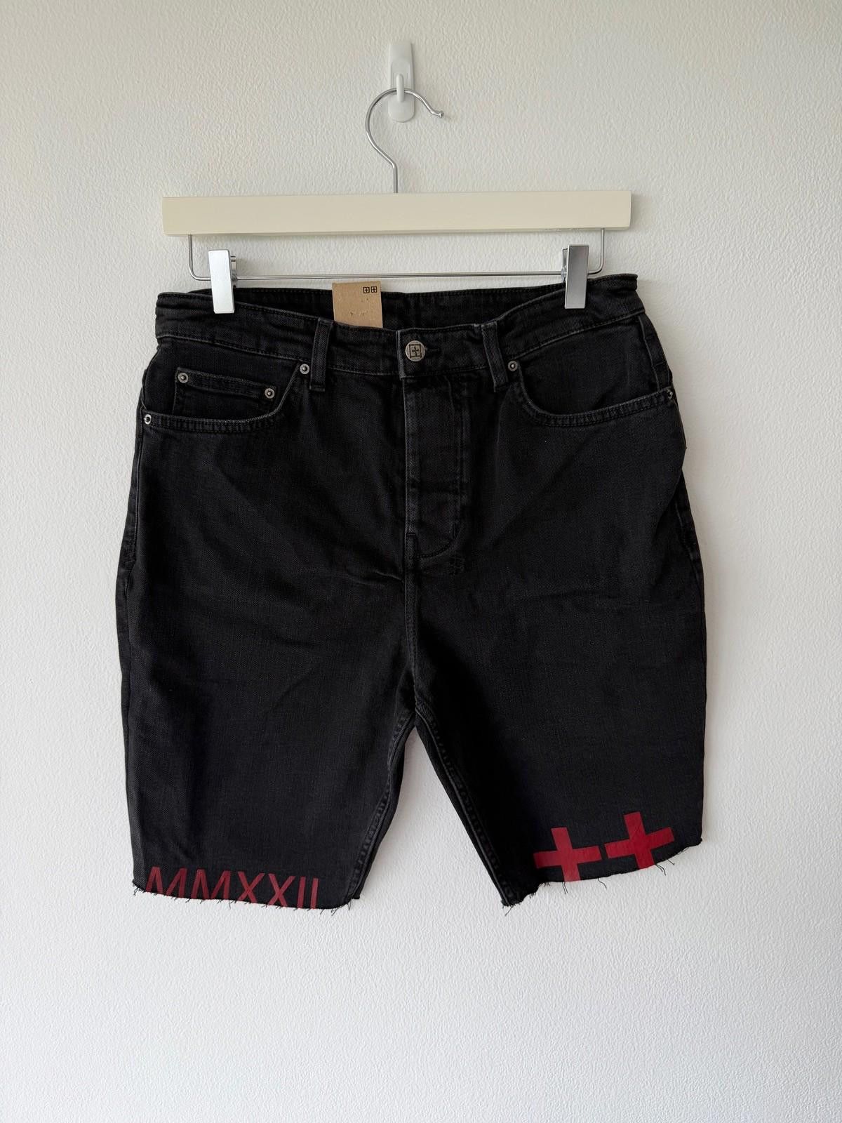 new Ksubi mens denim shorts wolf short 30 world tour black