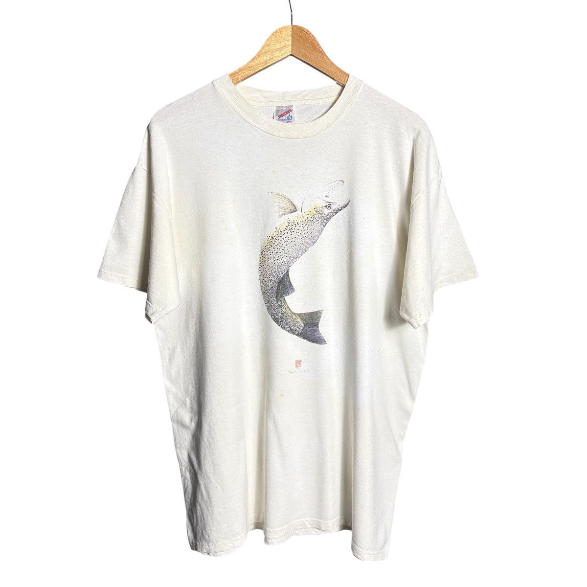 Vintage Vintage 90s Fishing Big Fish Graphic T-Shirt / USA Size US L / EU 52-54 / 3 - 1 Thumbnail