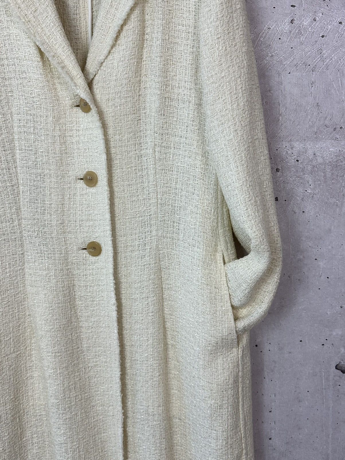 Joseph Joseph Sierra Tweed Ivory Visose Cotton Blend Women’s Coat Size S / US 4 / IT 40 - 7 Thumbnail
