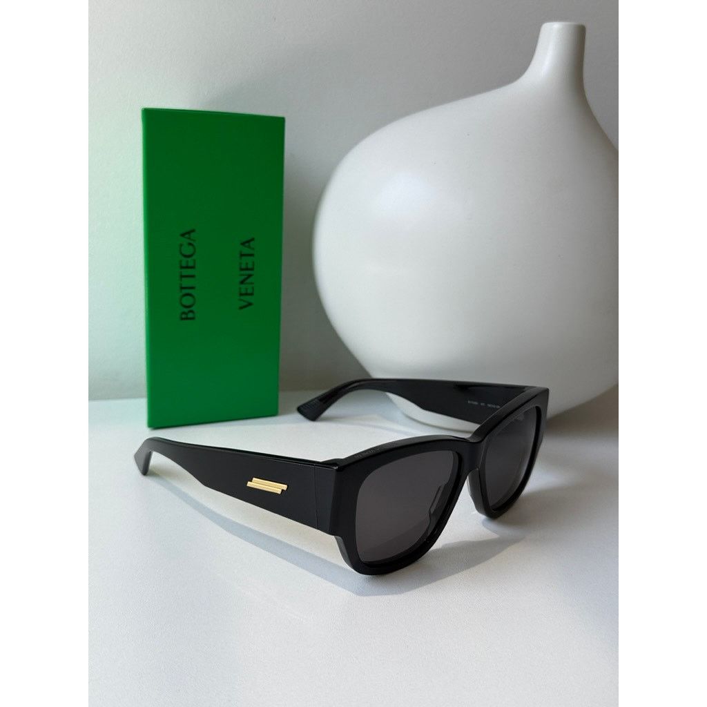 Bottega Veneta NEW Bottega Veneta BV1026S Unisex Black Square Sunglasses Size ONE SIZE - 7 Thumbnail