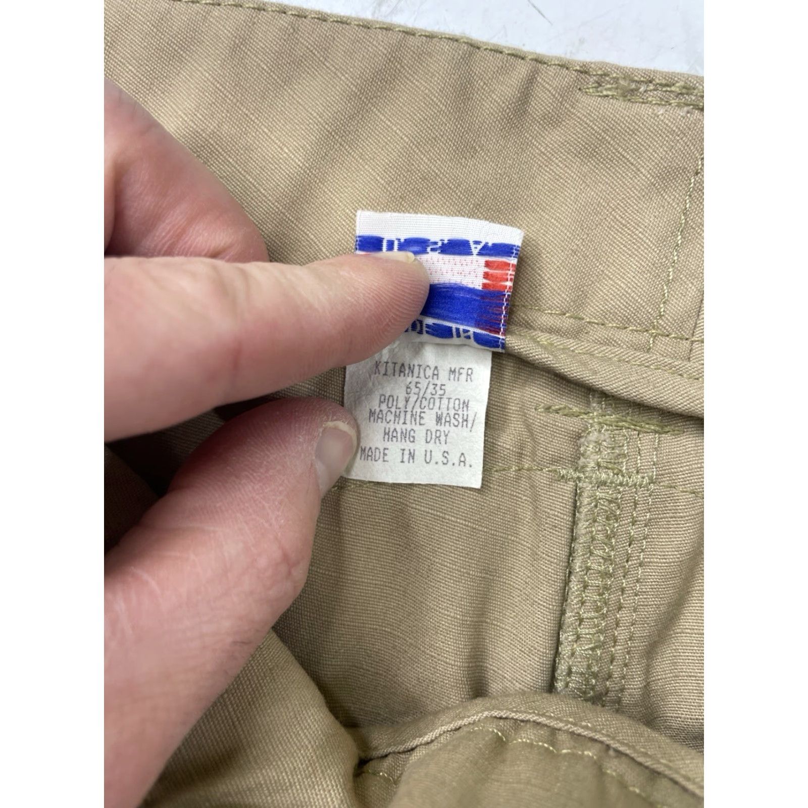 Vintage Kitanica Cargo Shorts Mens Large Beige Tactical Utility Workwear Ripstop USA Size US 33 - 5 Thumbnail