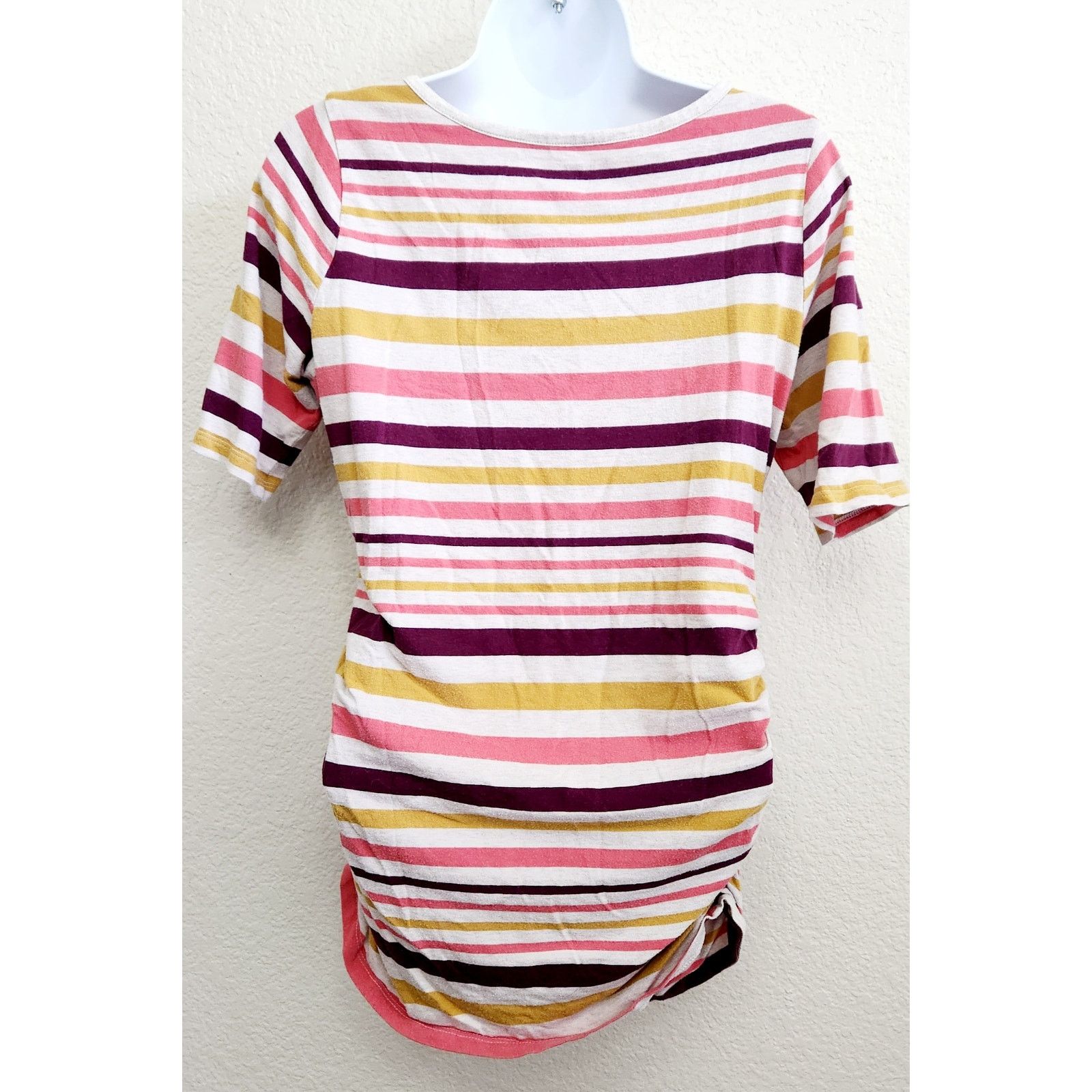 Other Motherhood Maternity Beige Pink Yellow Striped Top Medium Size M / US 6-8 / IT 42-44 - 4 Thumbnail