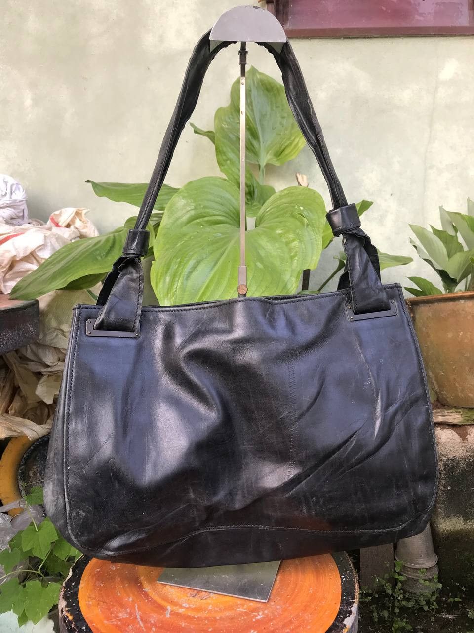 Gucci × Leather × Vintage Authentic Vintage Gucci Black Lampo Zipper Size ONE SIZE - 1 Thumbnail