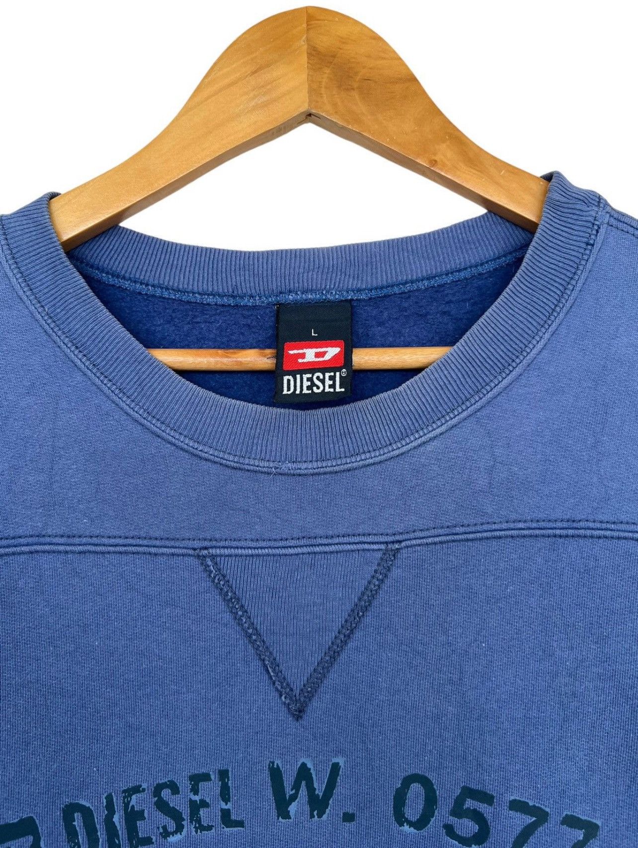 Diesel × JNCO × Vintage Y2K Diesel Spellout Logo Sweatshirt Size US L / EU 52-54 / 3 - 6 Thumbnail