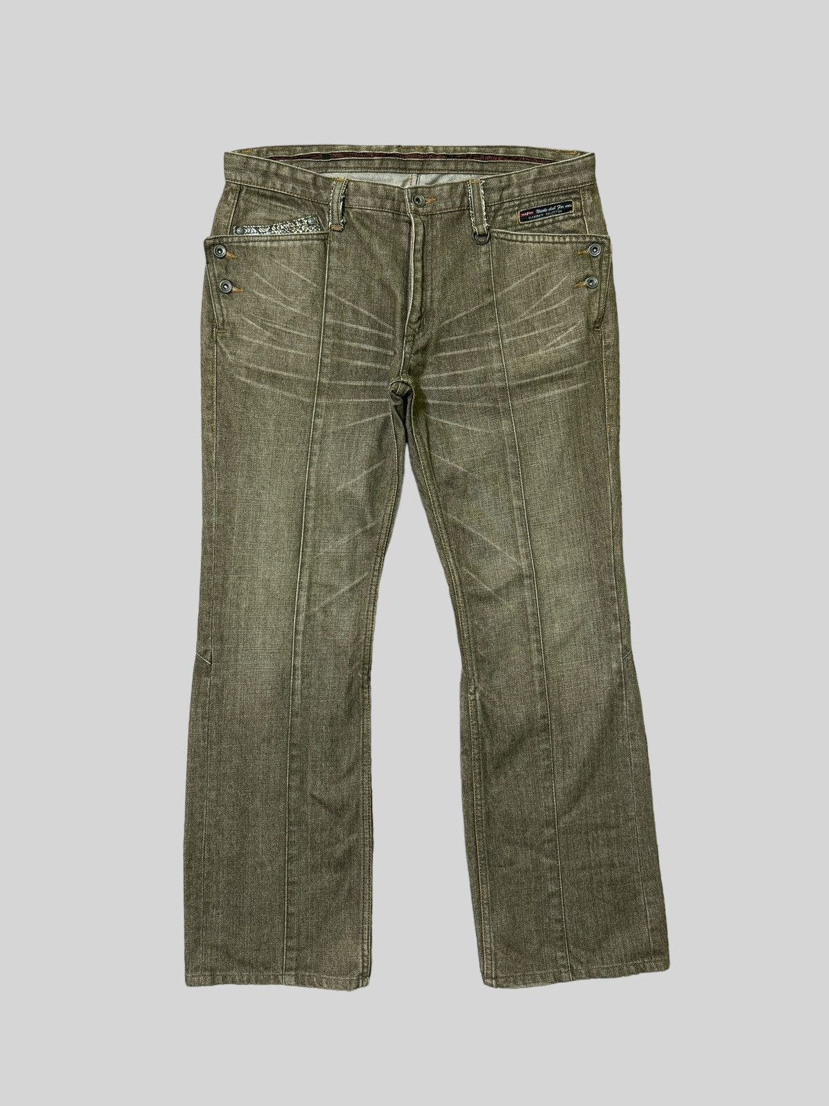 Nicole Club Nicole Club For Men Snake PocketFlare Design Jeans Size US 32 / EU 48 - 2 Thumbnail
