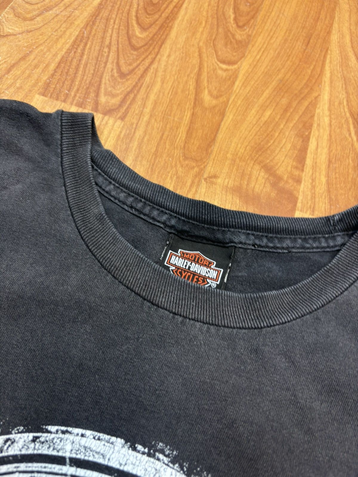 Harley Davidson × Vintage Vintage Harley Davidson Big Logo faded washed t shirt Size US XXL / EU 58 / 5 - 5 Thumbnail