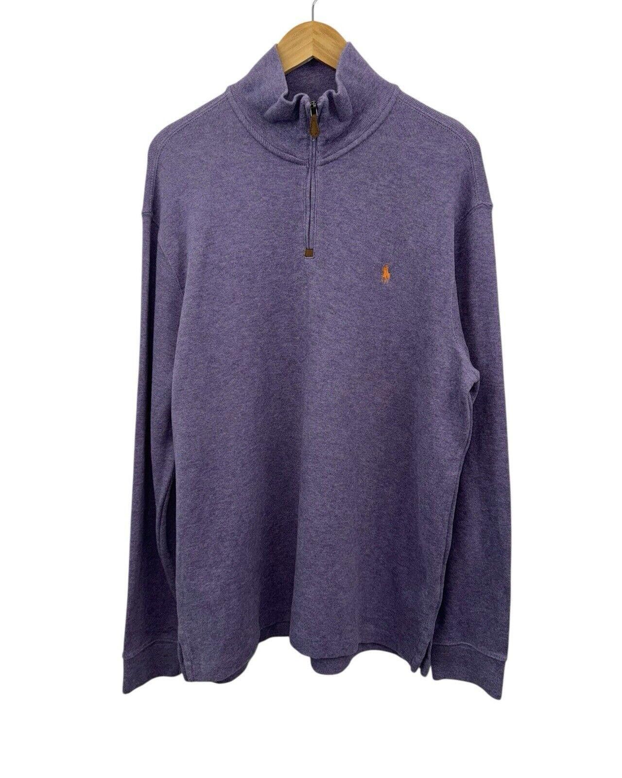Polo Ralph Lauren Vintage Polo Ralph Lauren Purple Pony 1/4 Zip Sweater XL Size US XL / EU 56 / 4 - 1 Thumbnail