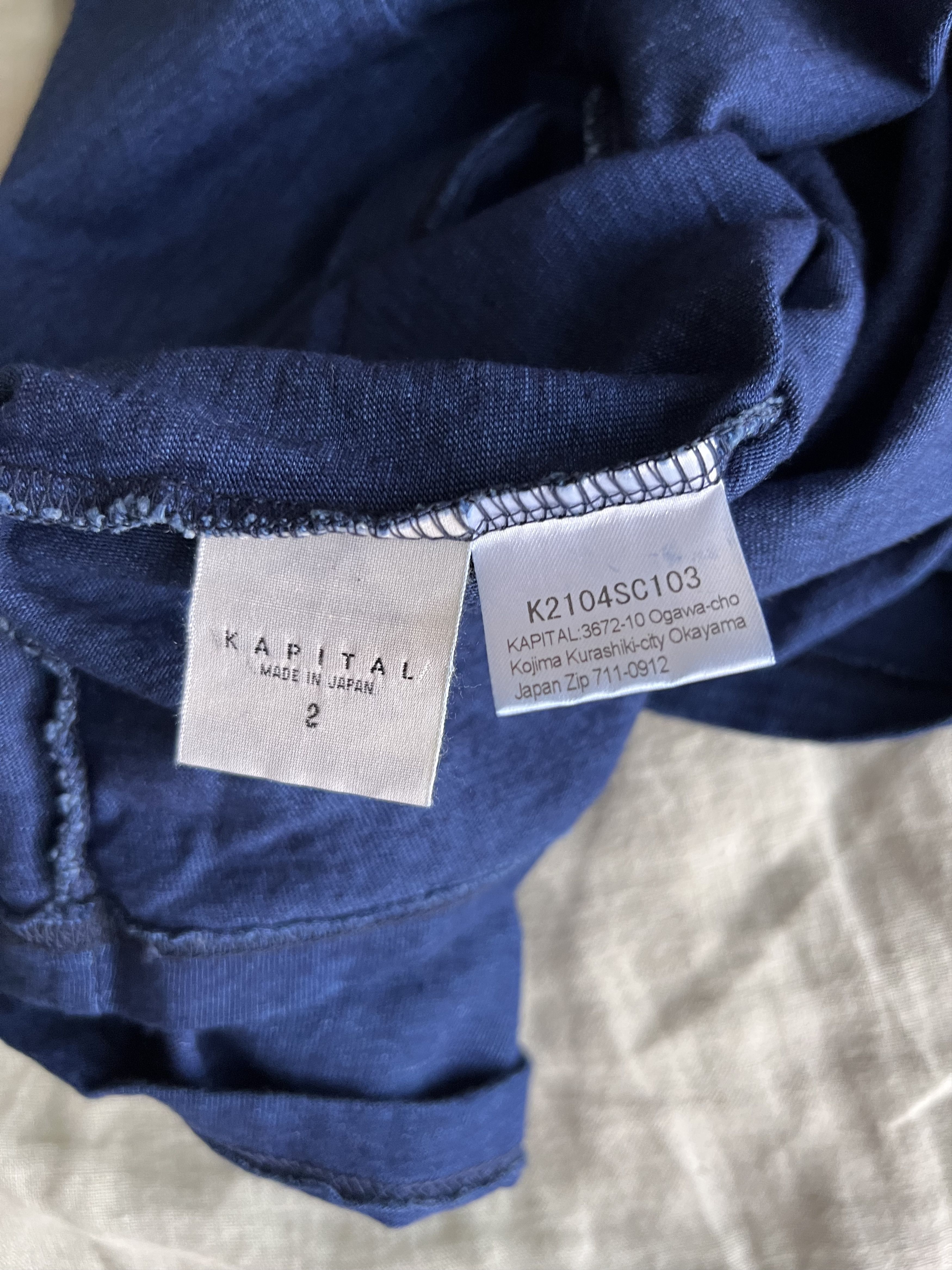 Kapital Kapital Blue Hands IDG Jersey Tee in Blue Size US M / EU 48-50 / 2 - 7 Thumbnail