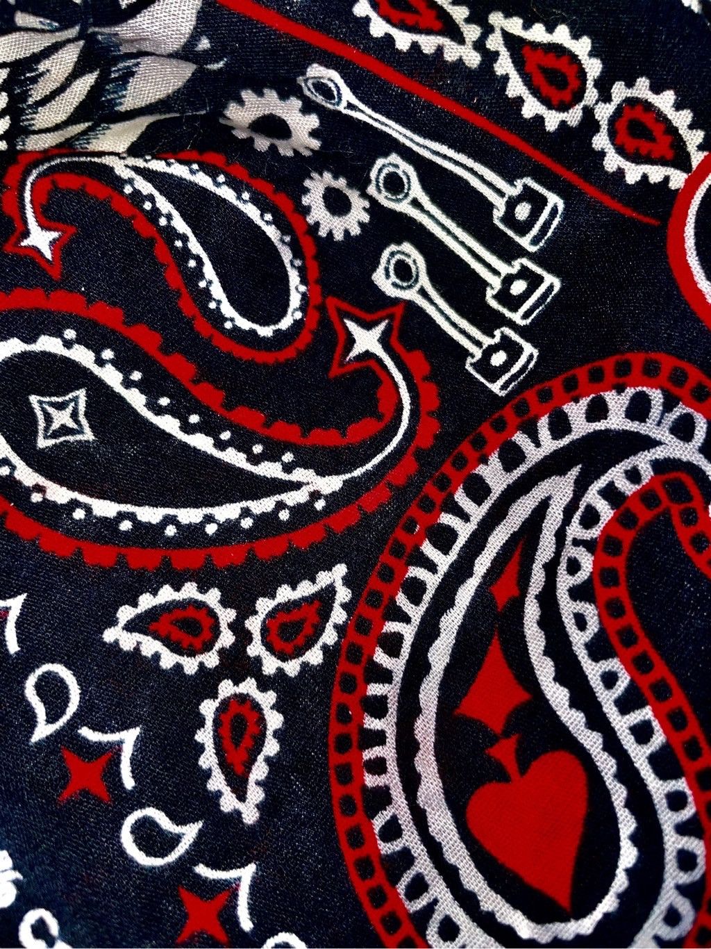 Vintage Vintage 70’s Trunk Up Motorcycle Authentic Bandana!! Rare Size ONE SIZE - 9 Thumbnail