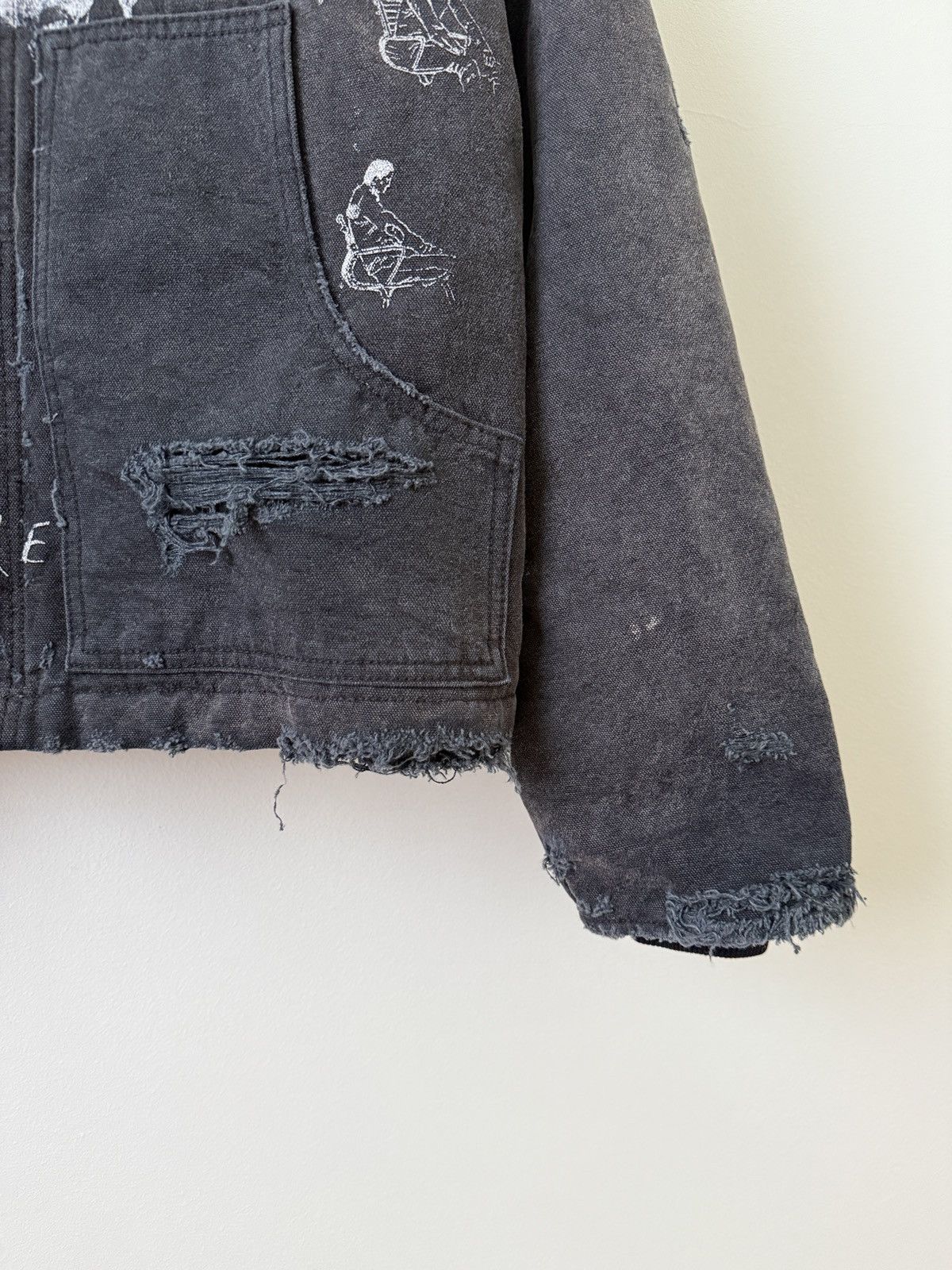 Enfants Riches Deprimes Distressed Leather Collar Graphic Work Jacket Size US M / EU 48-50 / 2 - 11 Thumbnail