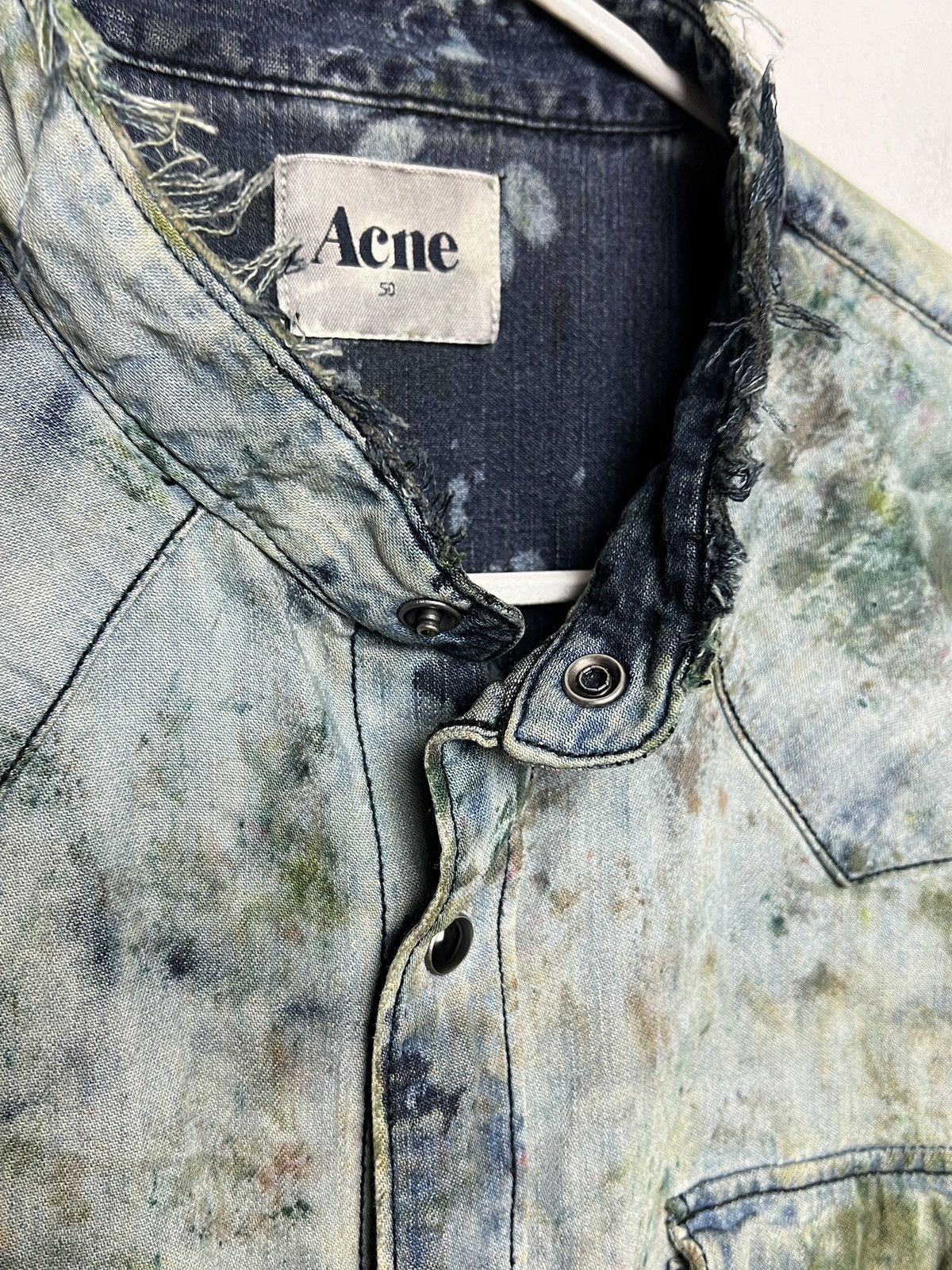 Acne Studios Vintage Acne Studios Denim Shirt Distressed Grunge opium Size US M / EU 48-50 / 2 - 9 Thumbnail