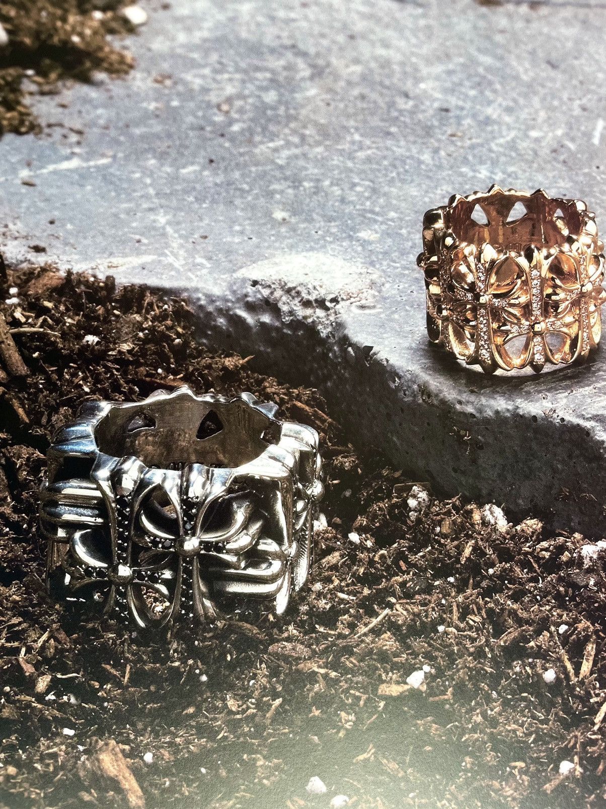 Chrome Hearts rings 9x11 Framed magazine cutout poster