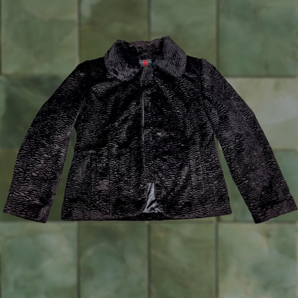 Vintage VINTAGE Gallery Women Coat Jacket Wavy Brown Soft Faux Fur Size M Black Lined Parka Winter Outdoor Womens Size M / US 6-8 / IT 42-44 - 1 Thumbnail