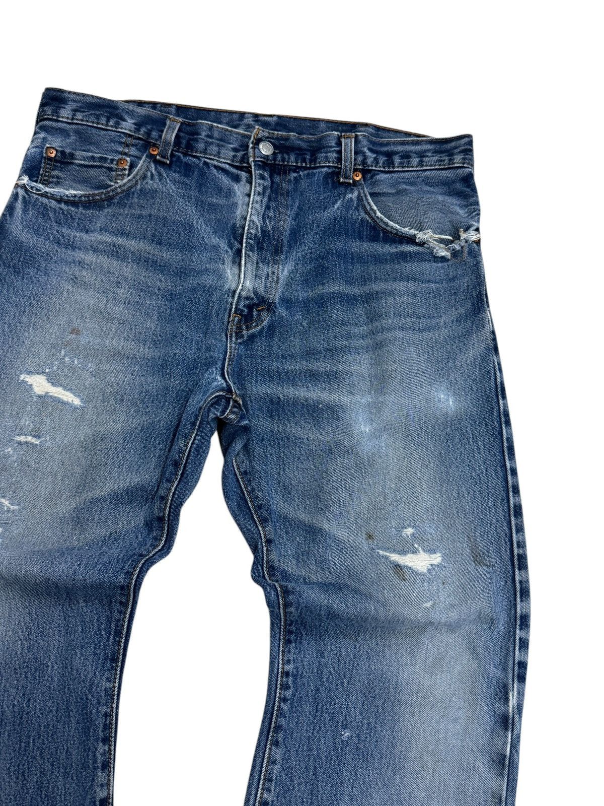 Levi's × Levi's Vintage Clothing Levi's 517 Blue Distressed Denim Jeans Size US 36 / EU 52 - 5 Thumbnail