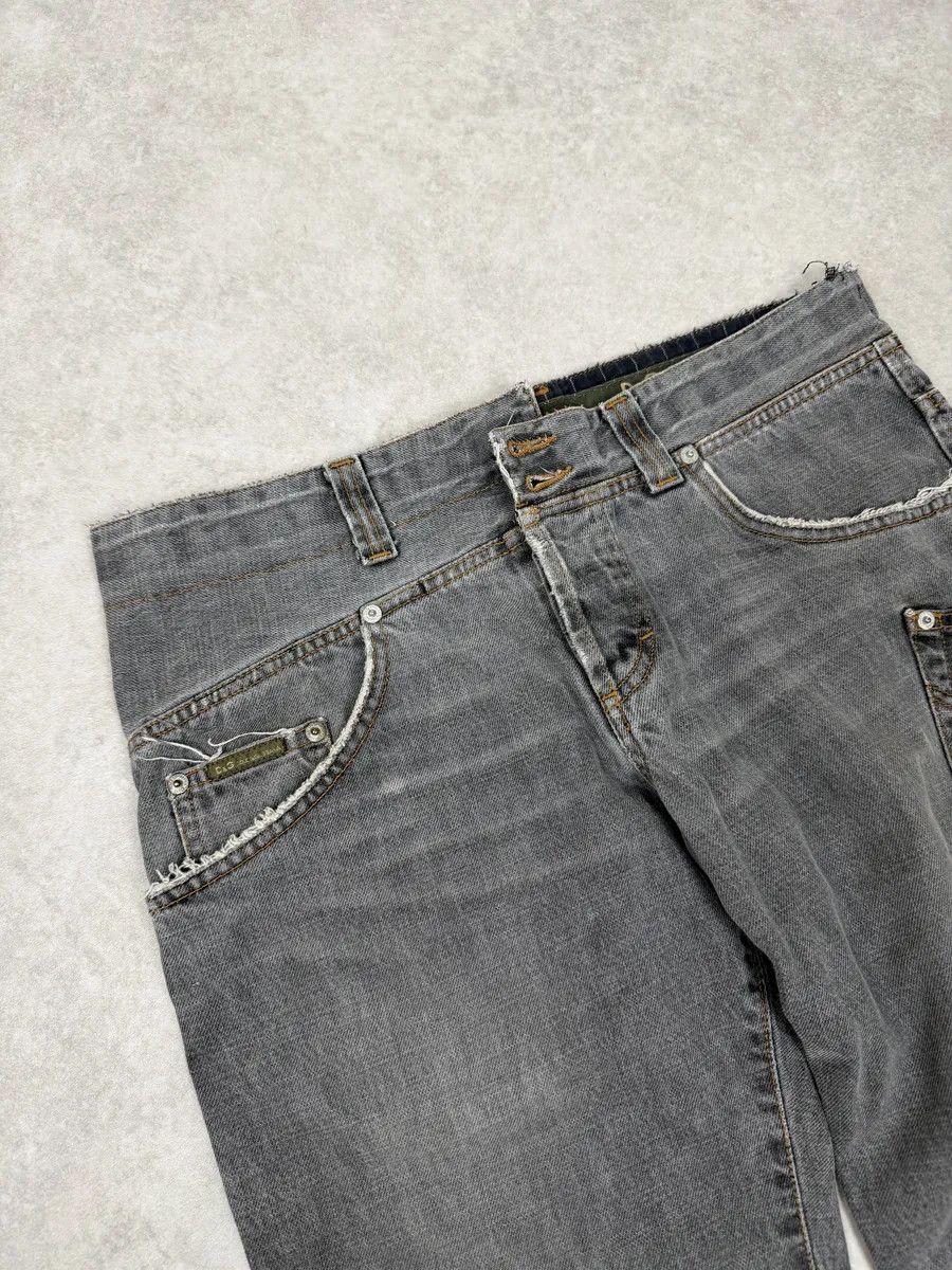 Dolce & Gabbana AW2004 Dolce & Gabbana Asymmetrical Grey Cargo Denim Jeans Size US 32 / EU 48 - 10 Thumbnail