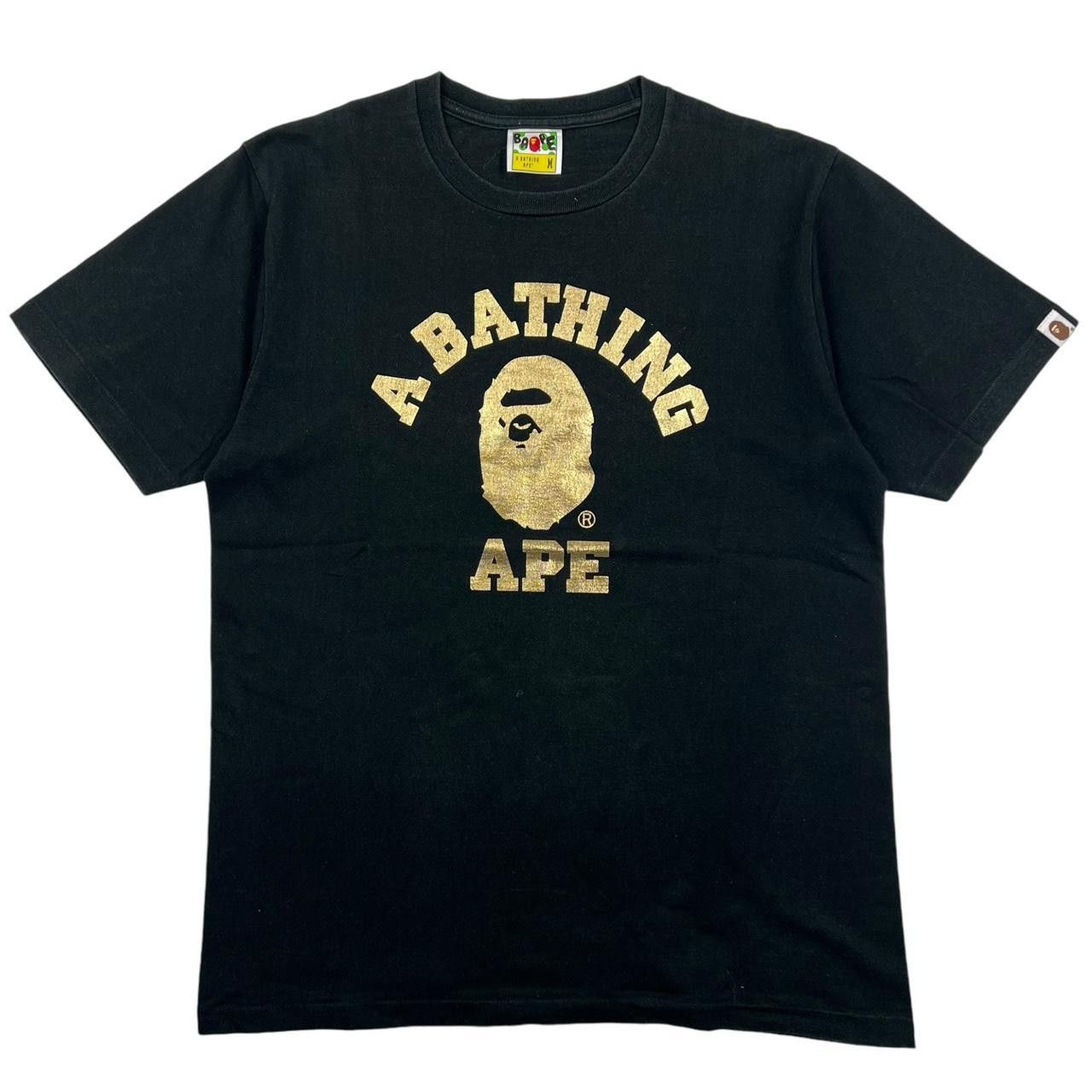 Vintage Bape T-Shirt Black & Gold - Medium