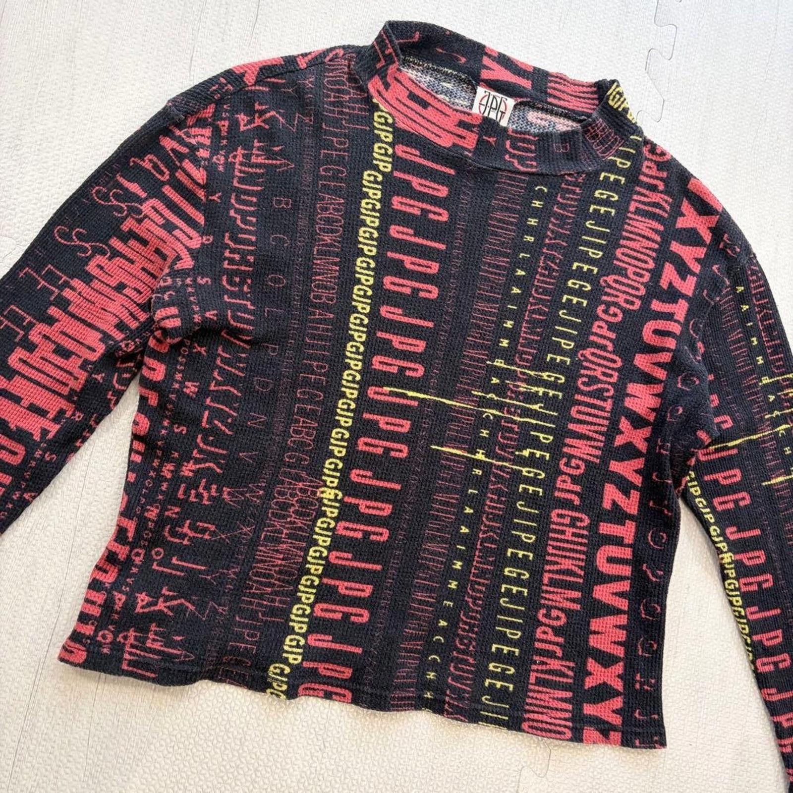 Gap Jean Paul Gaultier - Long Sleeve Alphabet Print Top Size M / US 6-8 / IT 42-44 - 3 Thumbnail