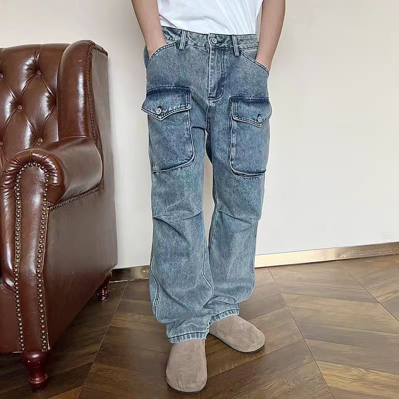 Japanese Brand × Jean Heavyweight vintage pocket washed work jeans Size US 34 / EU 50 - 4 Thumbnail