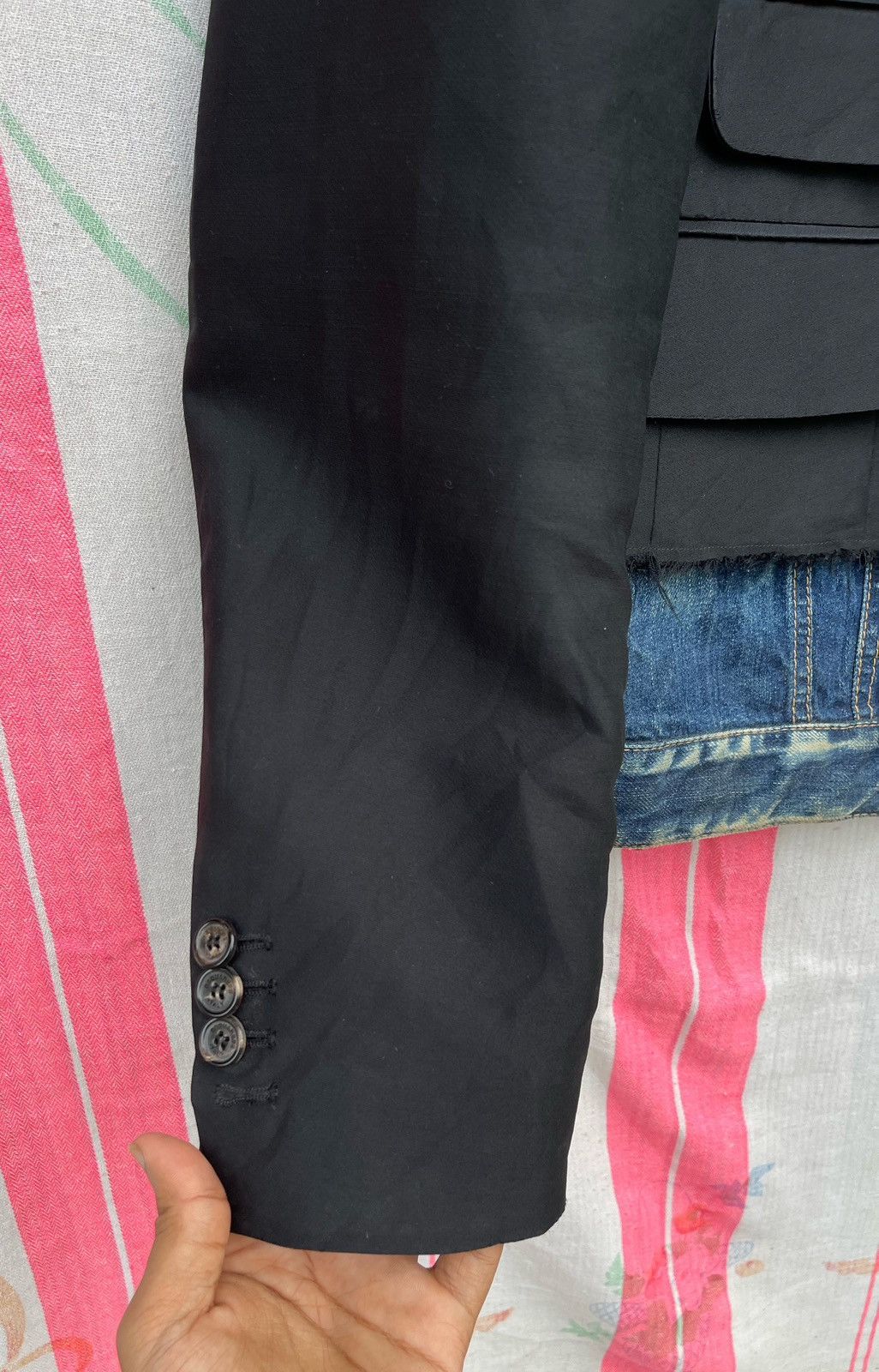 Dsquared2 AW17 DSQUARED2 LAYERED-DESIGN BLAZER DISTRESSED DENIM JACKET Size US M / EU 48-50 / 2 - 9 Thumbnail