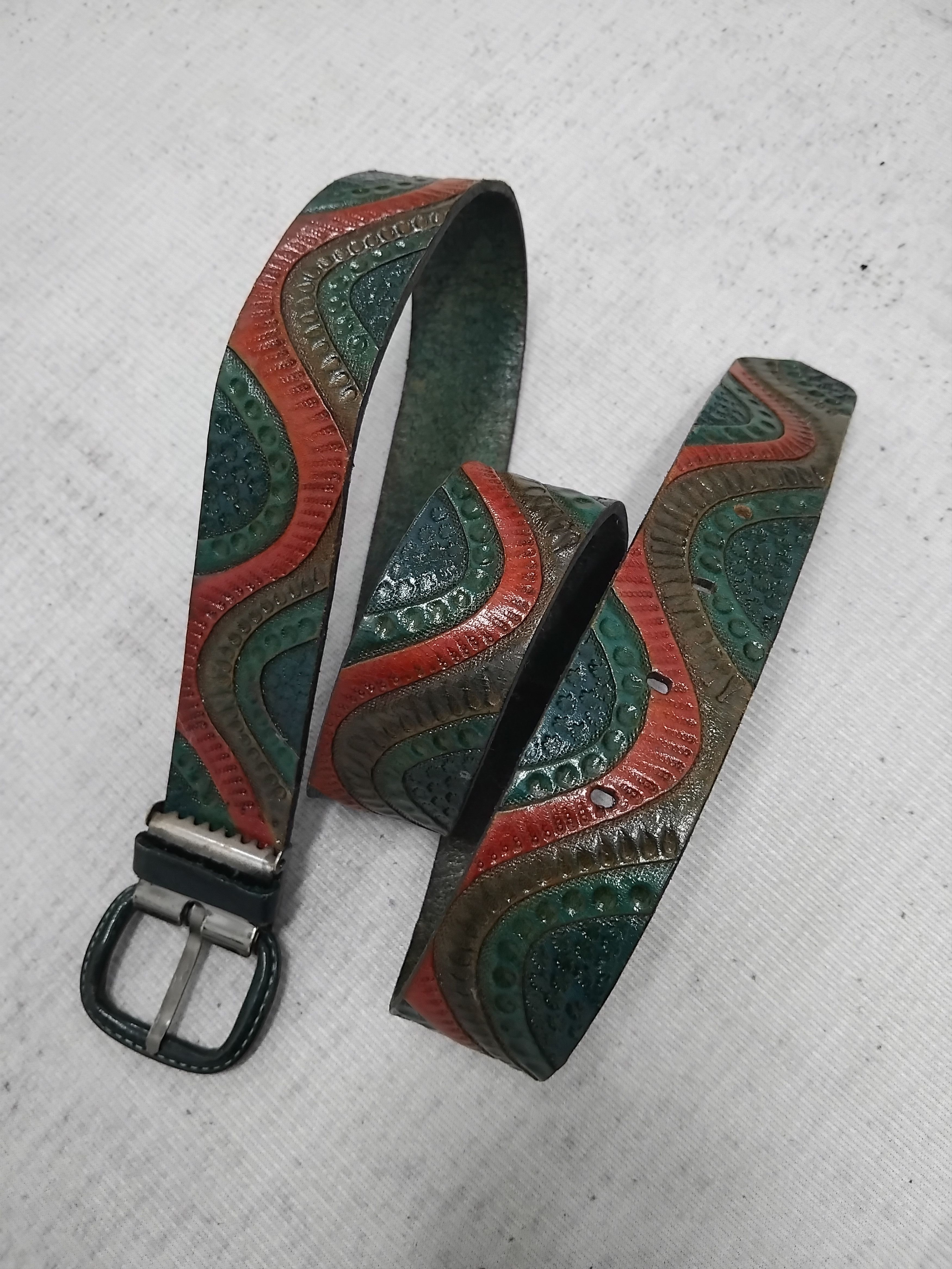 Japanese Brand 💥Unnamed joker colour punk rock style leather belt Size ONE SIZE - 1 Thumbnail