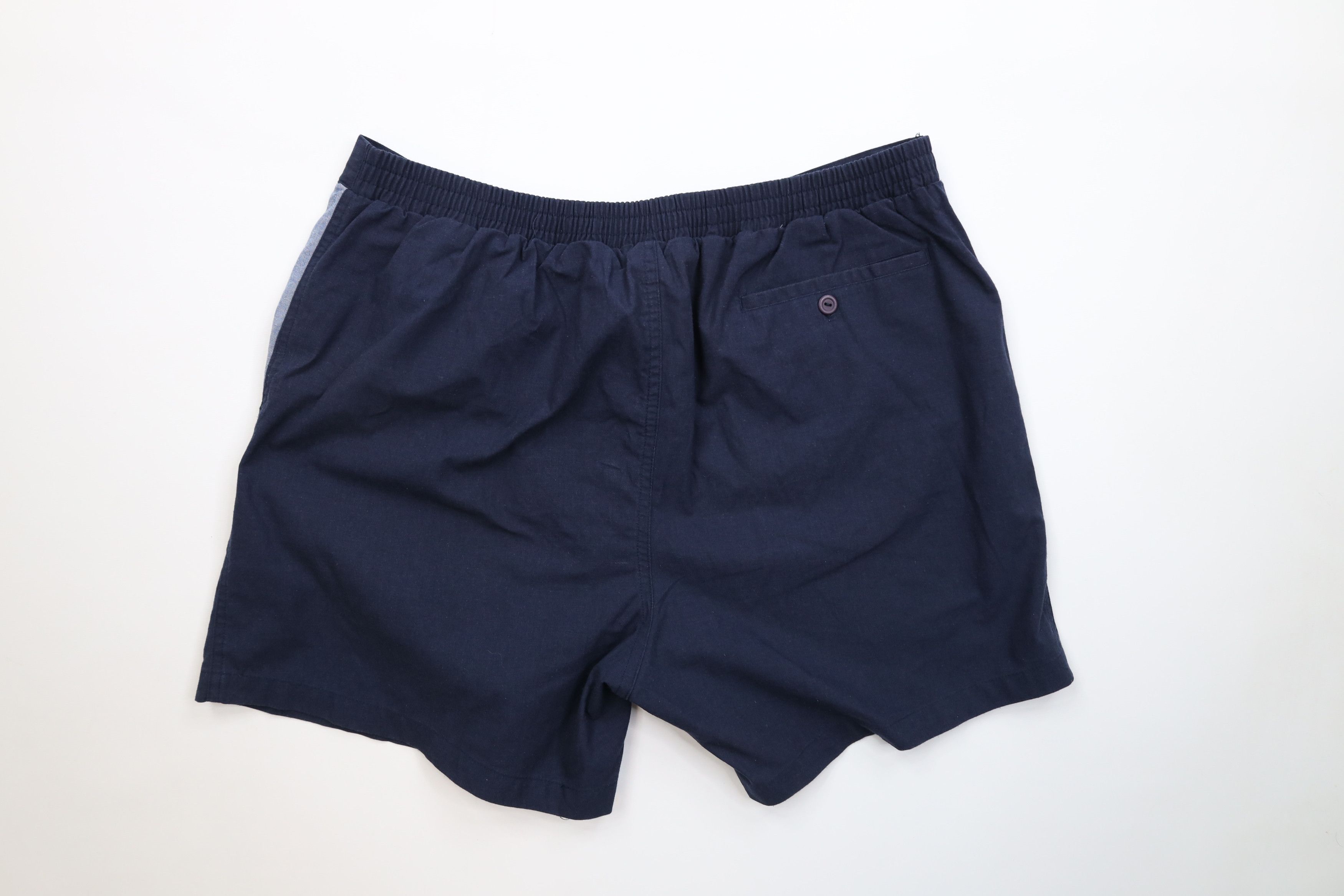 Vintage Vintage 70s Streetwear Chambray Trim Above Knee Shorts Blue Size US 34 / EU 50 - 8 Thumbnail