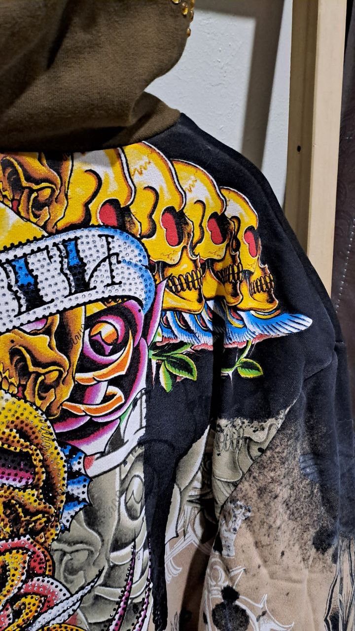 Christian Audigier RARE ! Christian Audigier Overprint Hoodie Size US L / EU 52-54 / 3 - 16 Thumbnail