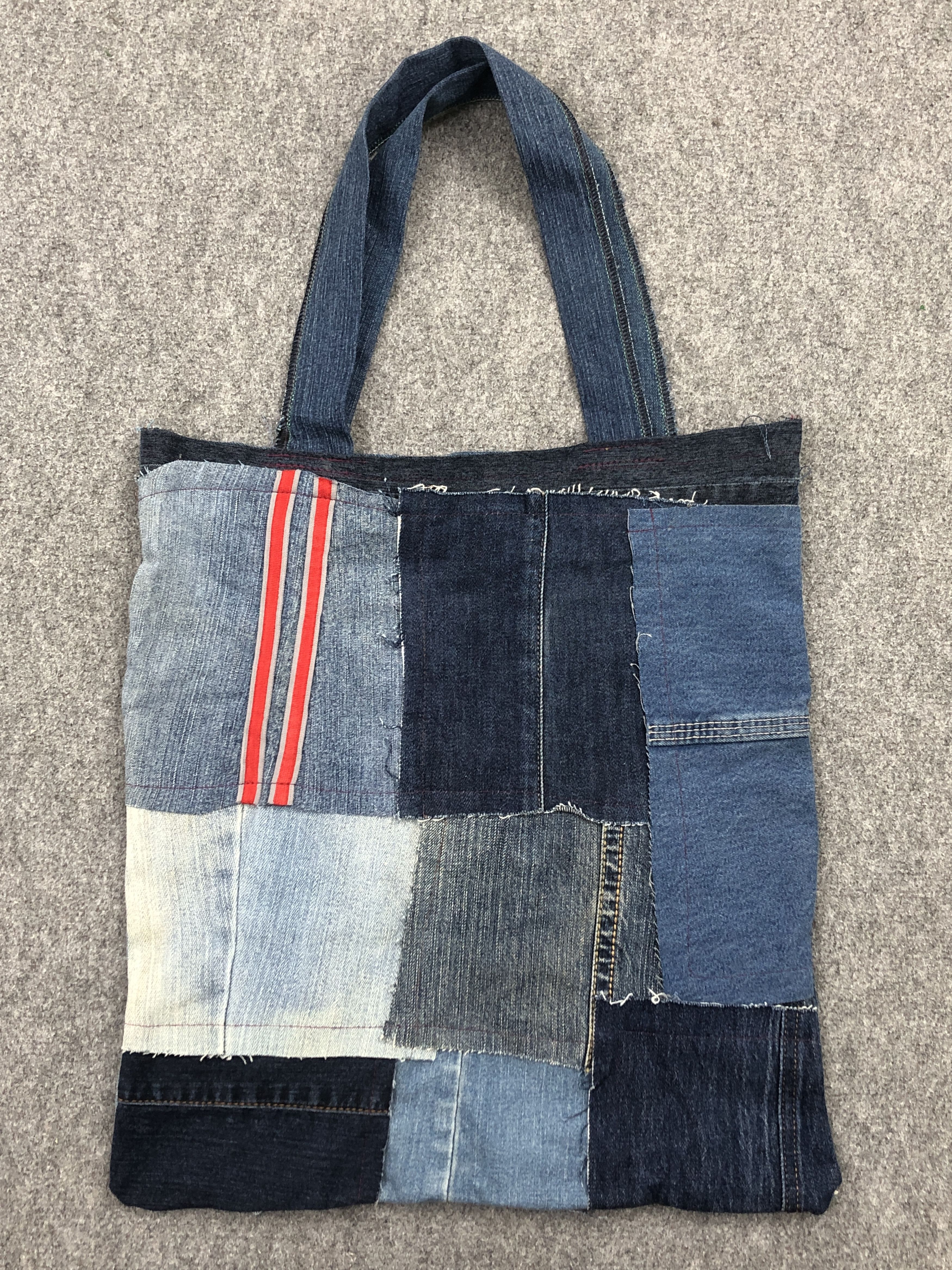 Japanese Brand Vintage Japanese Brand Jeans Upcycle Totebag BG0155 Size ONE SIZE - 1 Thumbnail