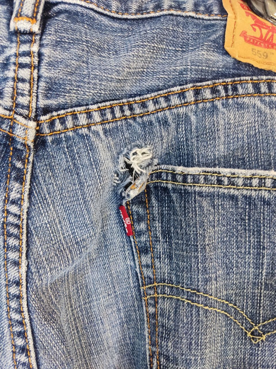 Levi's levis 559 relaxed straight distressed denim Size US 35 - 12 Thumbnail