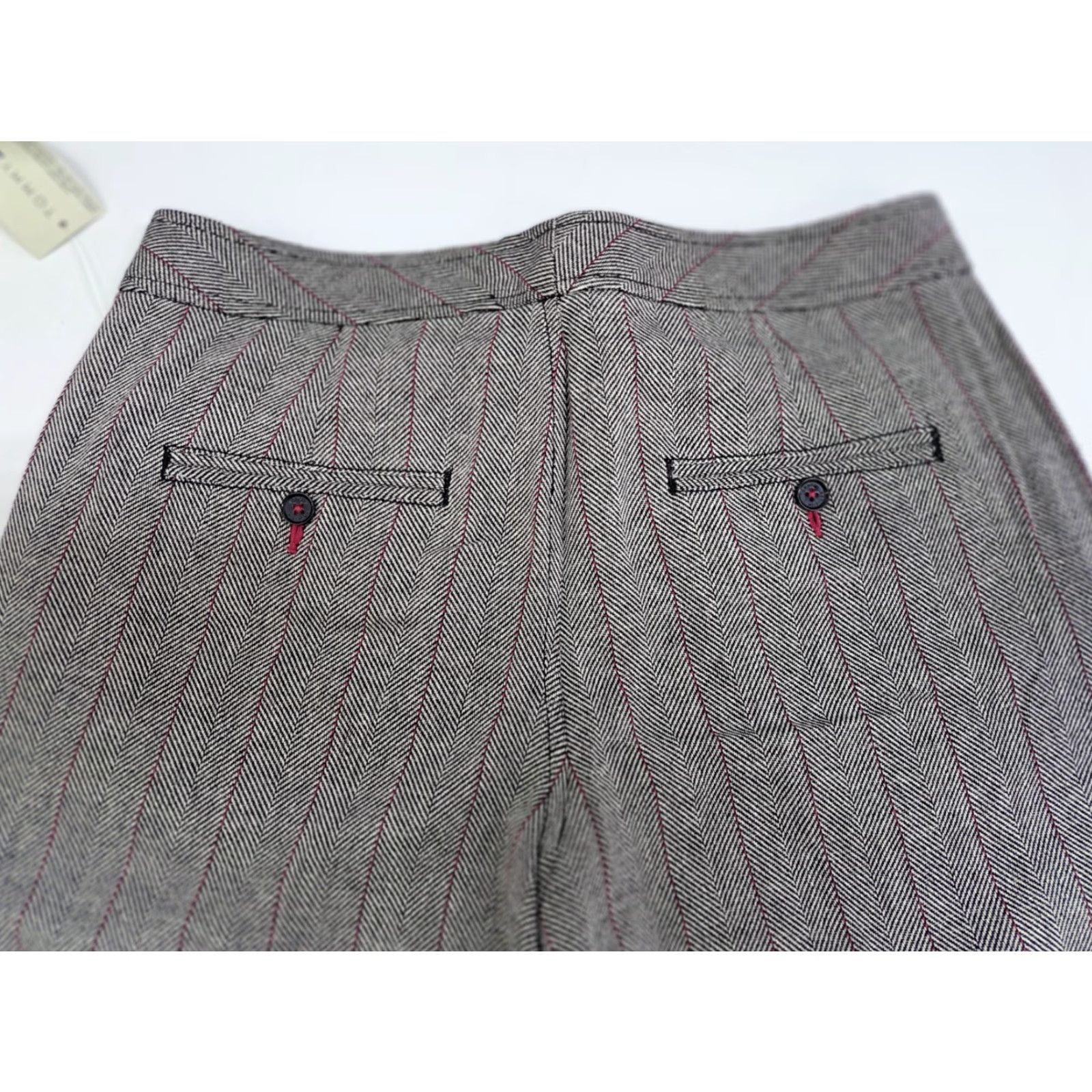 Tommy Hilfiger Tommy Hilfiger Pants Womens Wide-Leg Pin Stripe Black/White/Purple Size 2 30in Inseam Dress Pants Regular WNT/NWT Size 26" / US 2 / IT 38 - 7 Thumbnail