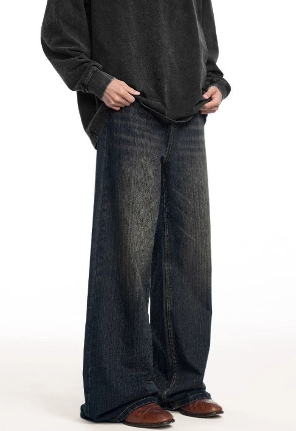 Vintage Men's American Retro Straight Leg Wide-Leg Jeans Size US 32 / EU 48 - 4 Thumbnail