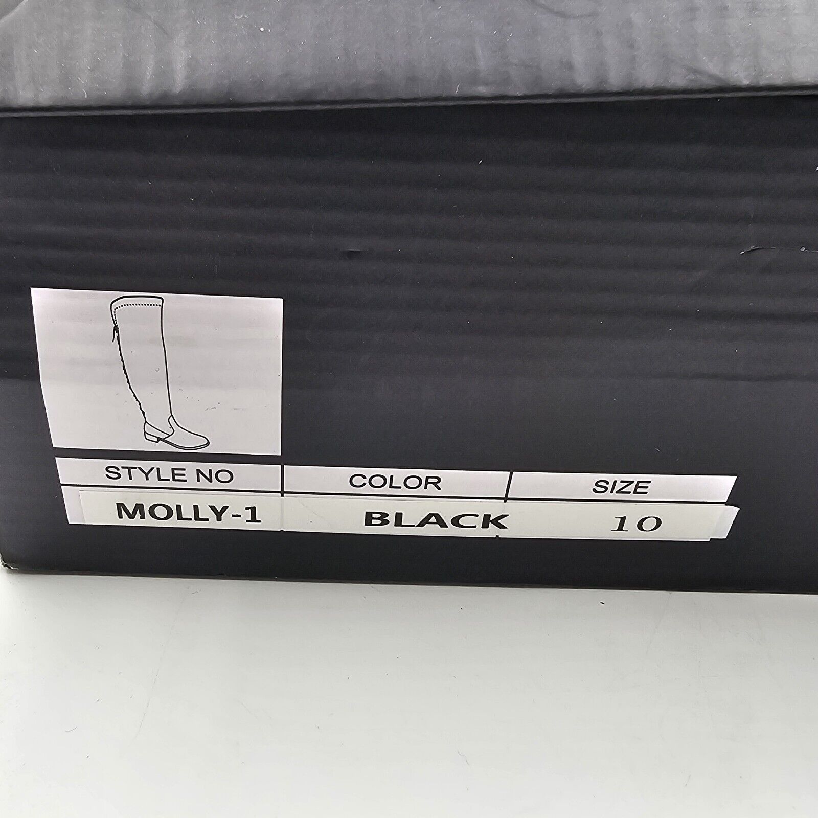 Fashion Nova Fashion Nova Molly Heeled Thigh High Boots Shoes Side Zip Bl Size US 10 / IT 40 - 15 Thumbnail