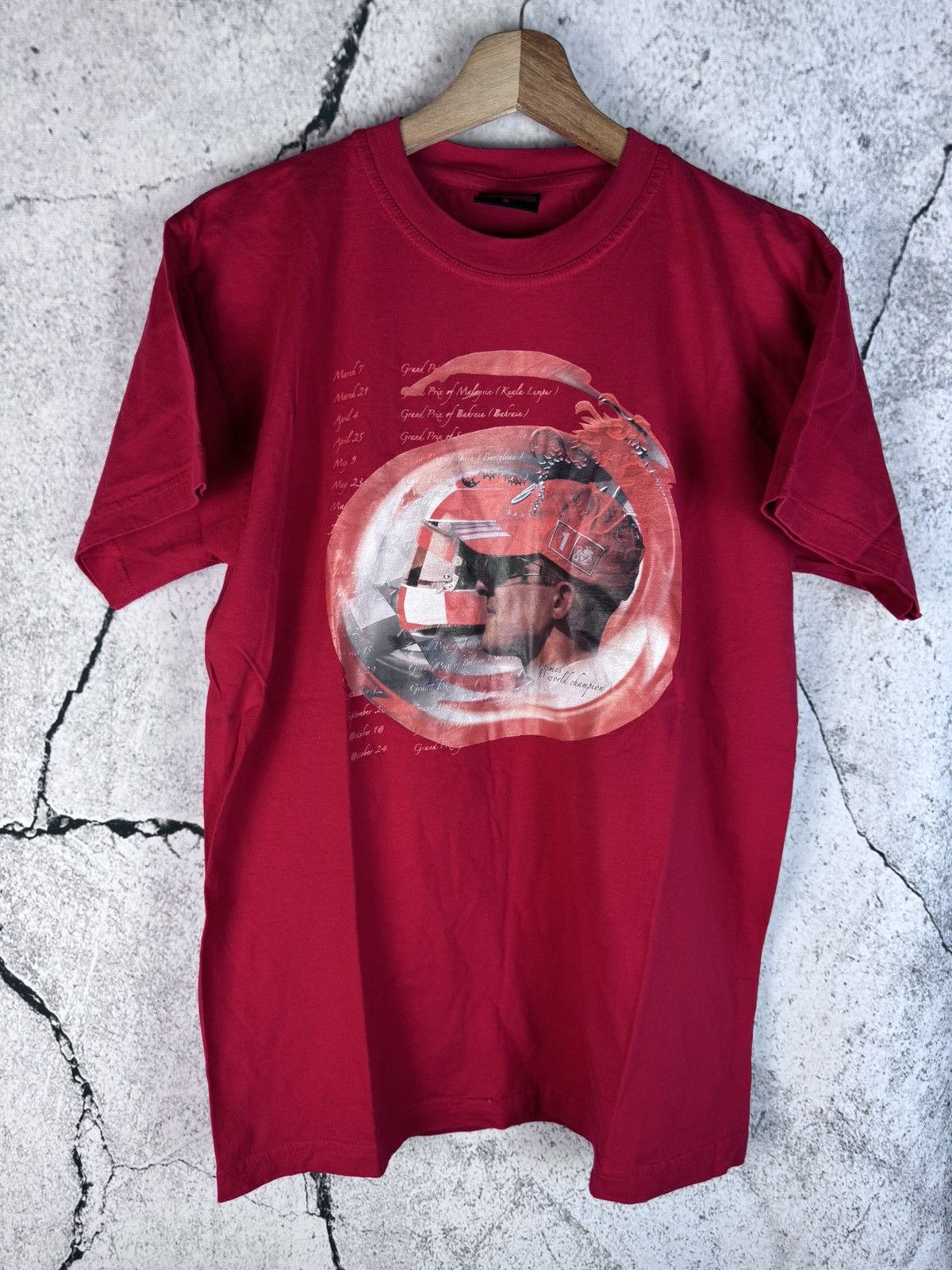 Ferrari × Formula 1 × Vintage SCHUMACHER Official Merch Graphic T-Shirt - Vintage (2001) Size US S / EU 44-46 / 1 - 1 Thumbnail