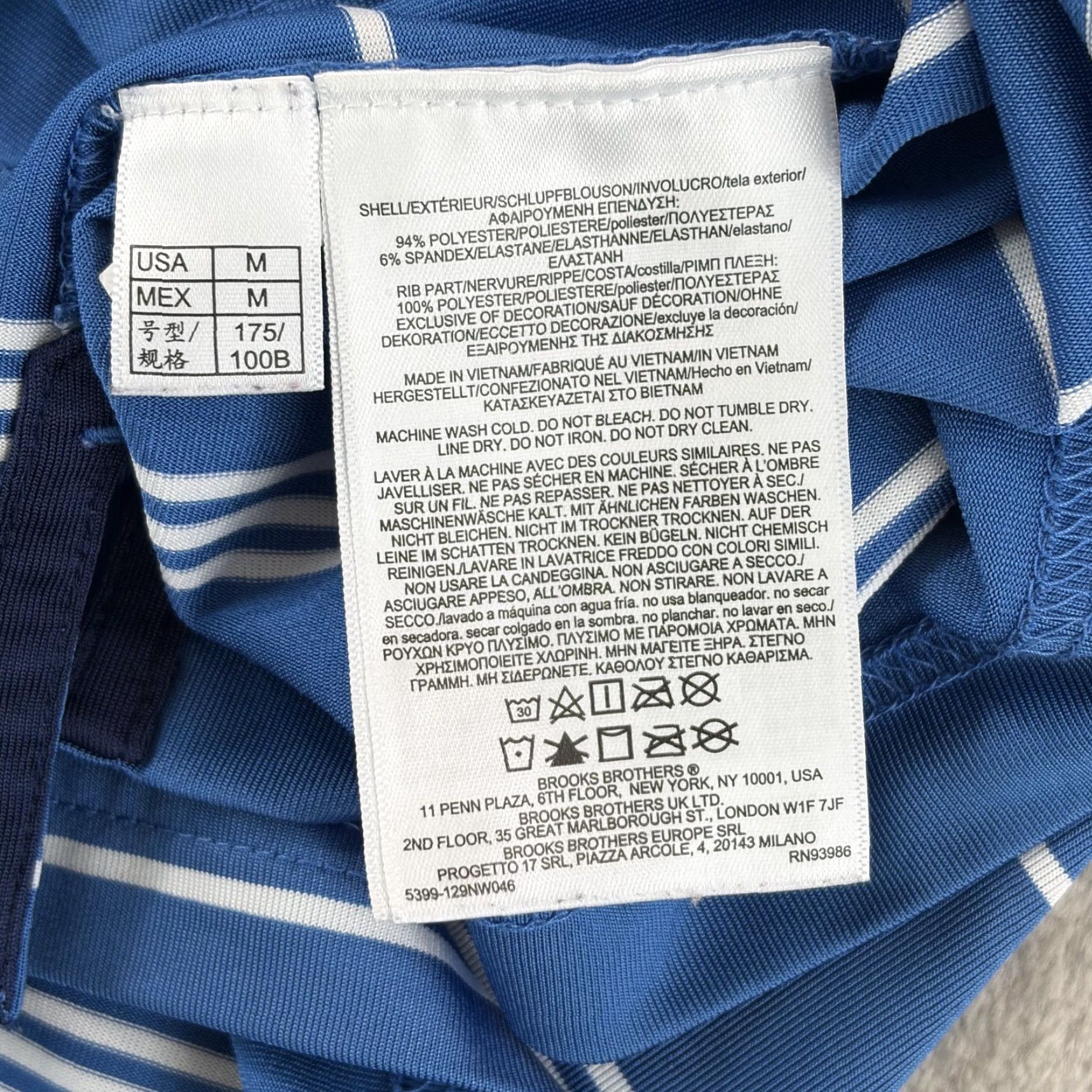 Brooks Brothers Brooks Brothers Performance Golf Polo Shirt in Blue Striped Men M SS NWOT Size US M / EU 48-50 / 2 - 7 Thumbnail