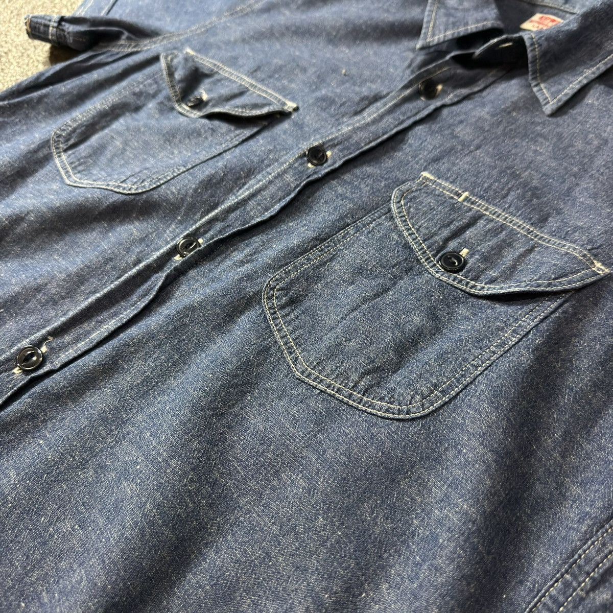 Edwin 🔥🇯🇵 Vintage 90s Japanese Denim Edwin G00185 Button Up Shirt Size US L / EU 52-54 / 3 - 5 Thumbnail