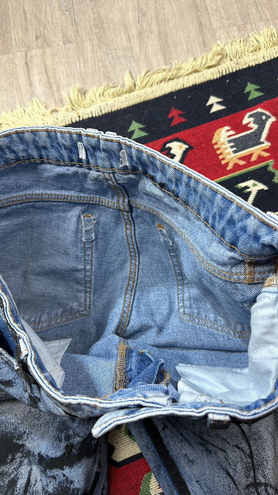 Japanese Brand × Vintage Crazy Reworked Japanes Style Jeans Size US 30 / EU 46 - 4 Thumbnail