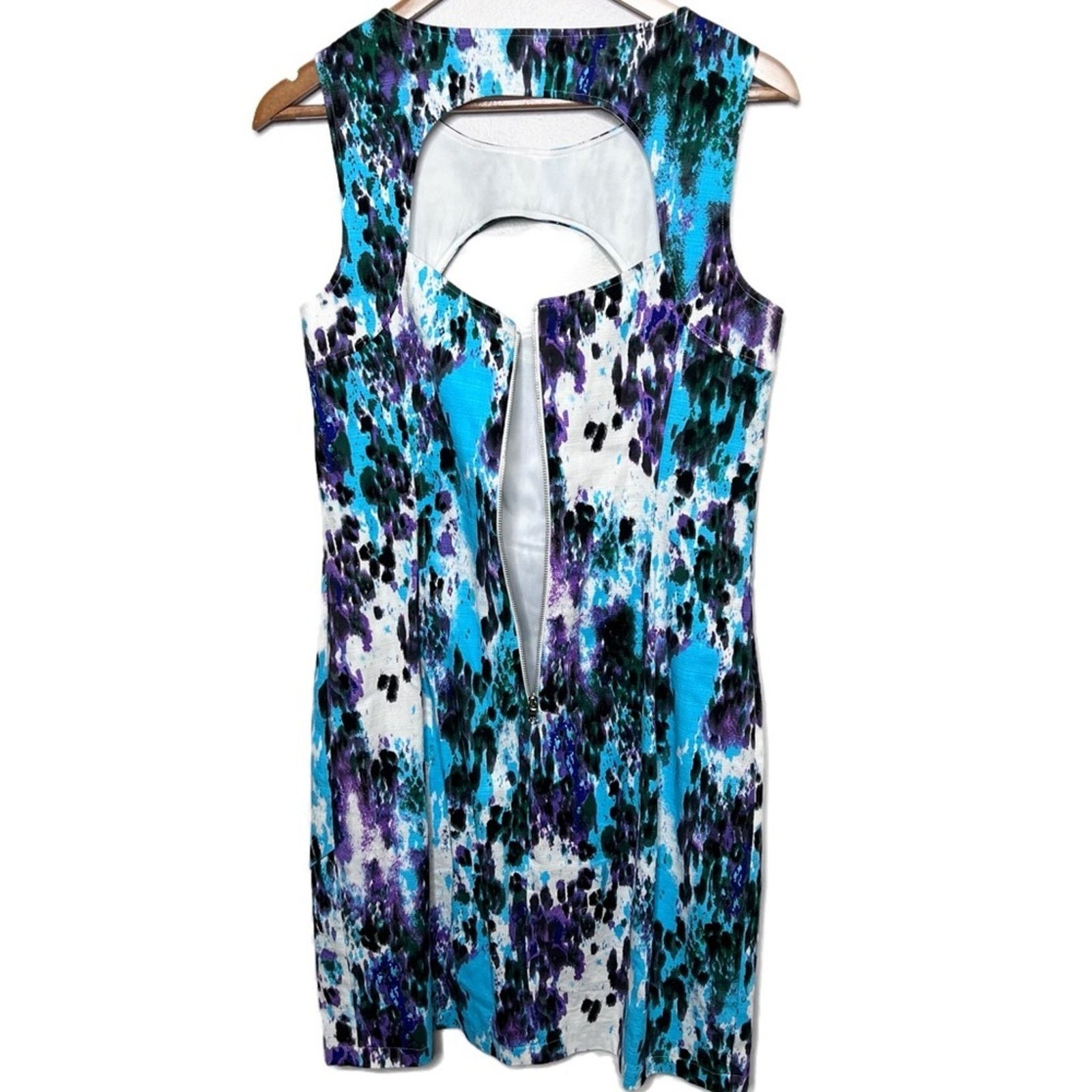 Guess GUESS Women's Shift Peekaboo Neckline Paint Splatter Dress Size XL / US 12-14 / IT 48-50 - 12 Thumbnail