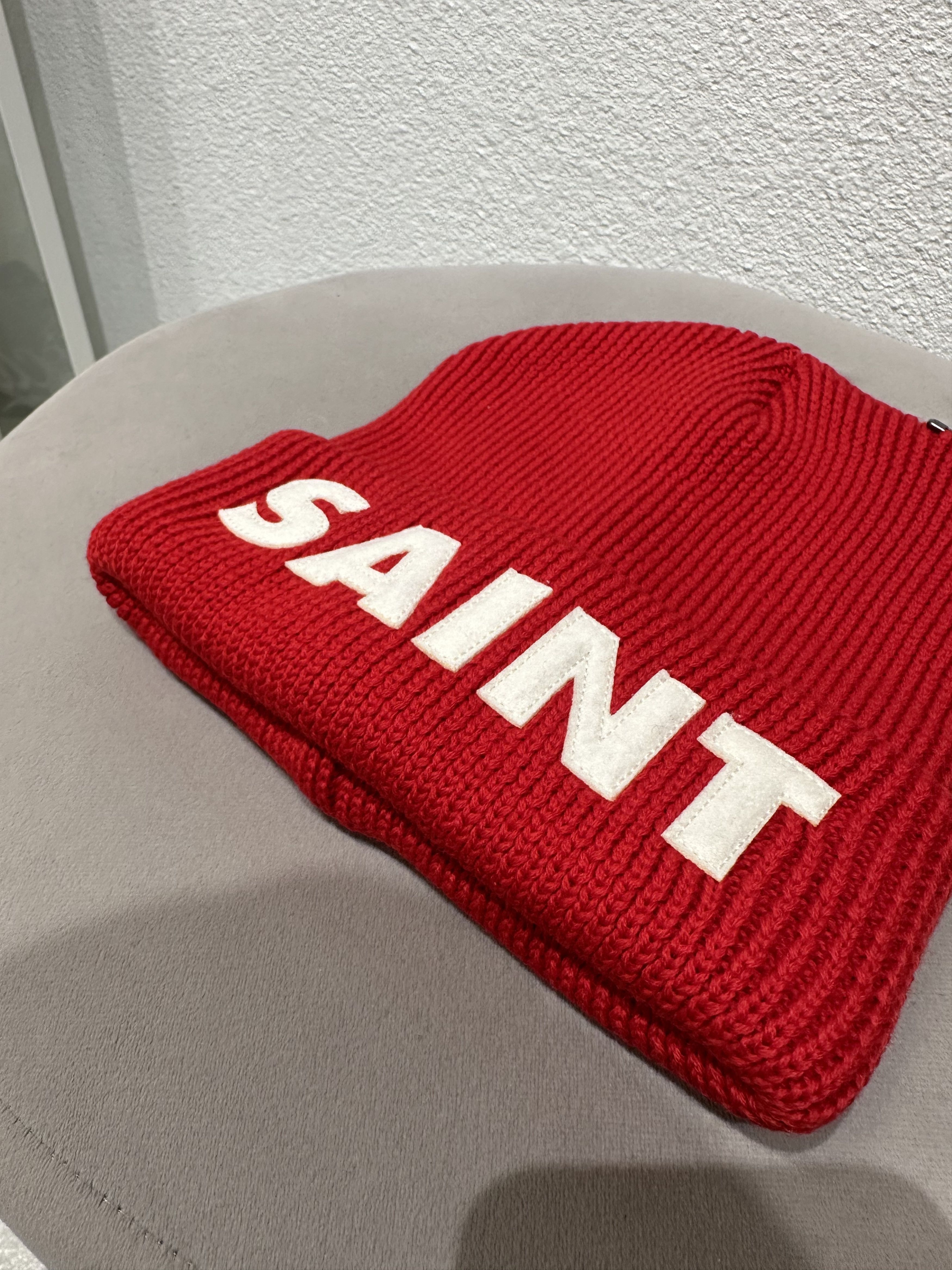 Saint Michael Saint michael knit logo patch beanie hat Size ONE SIZE - 4 Thumbnail