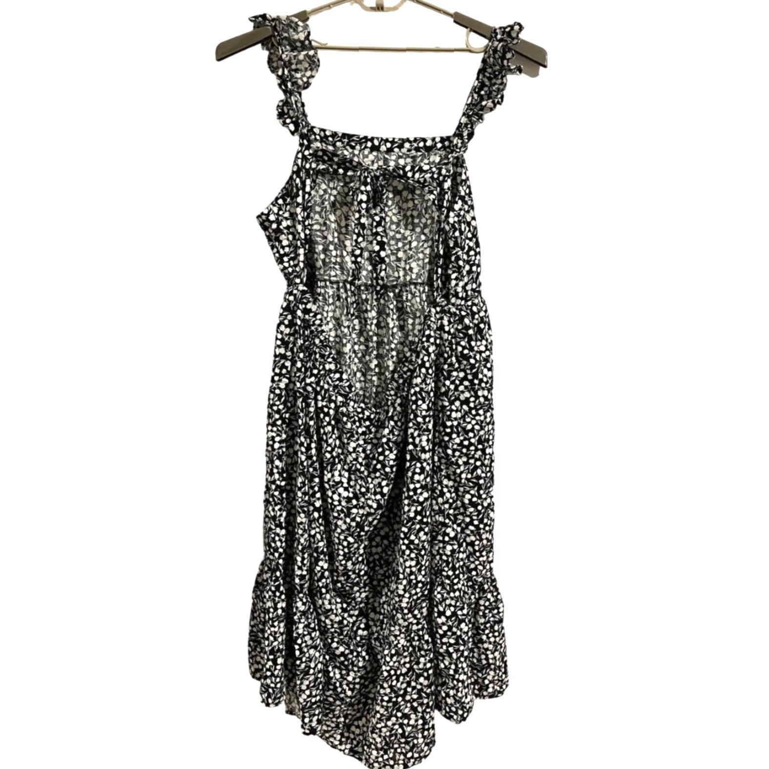 RIXO RIXO Dress for Target Floral Ruffle Strap Midi Dress Black White Plus Size 24W / 26W Size 4XL / US 24-26 - 3 Thumbnail