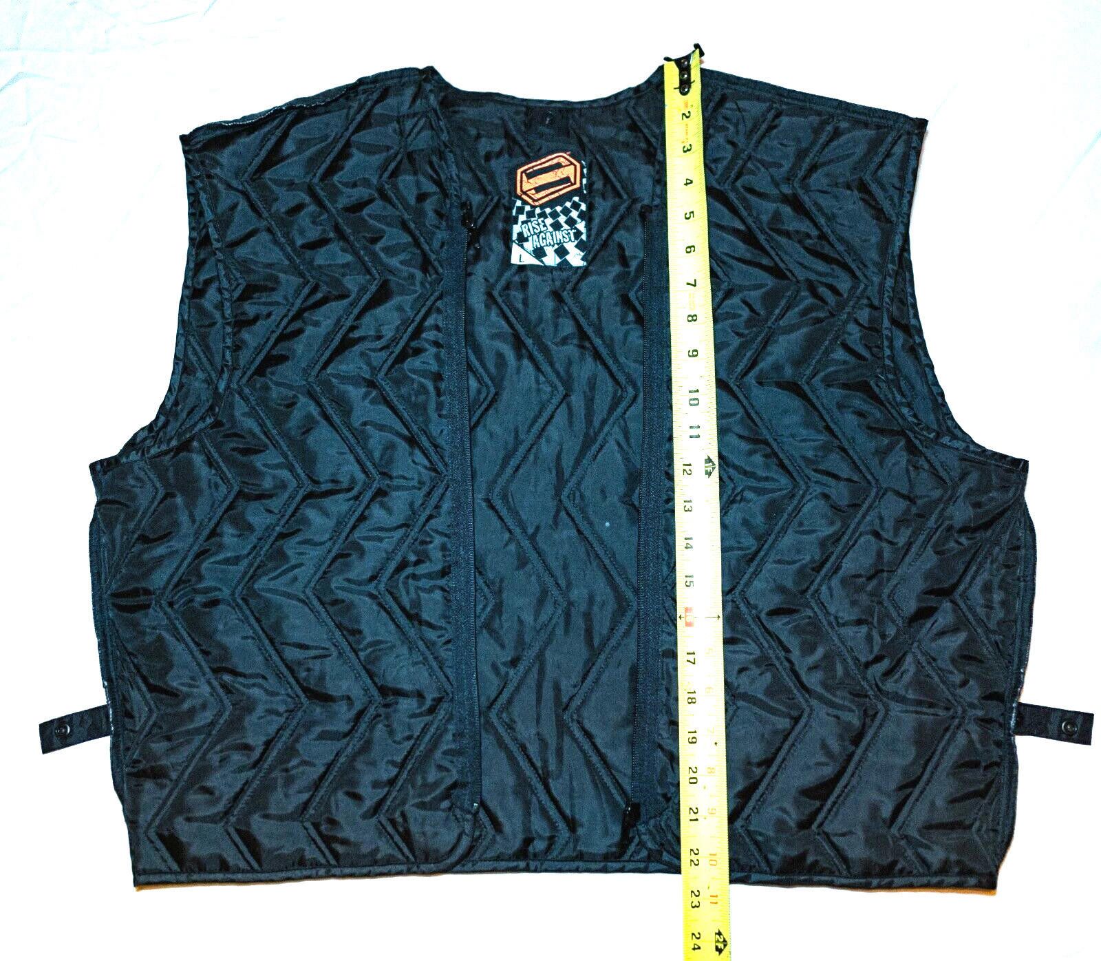 Designer Rare Original Rise Against Biker Jacket Vest Size L/XL Size ONE SIZE - 5 Thumbnail