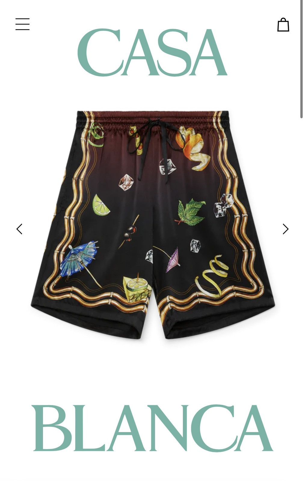 Casablanca New CasaBlanca 100%silk shorts Size US 40 / EU 56 - 1 Thumbnail