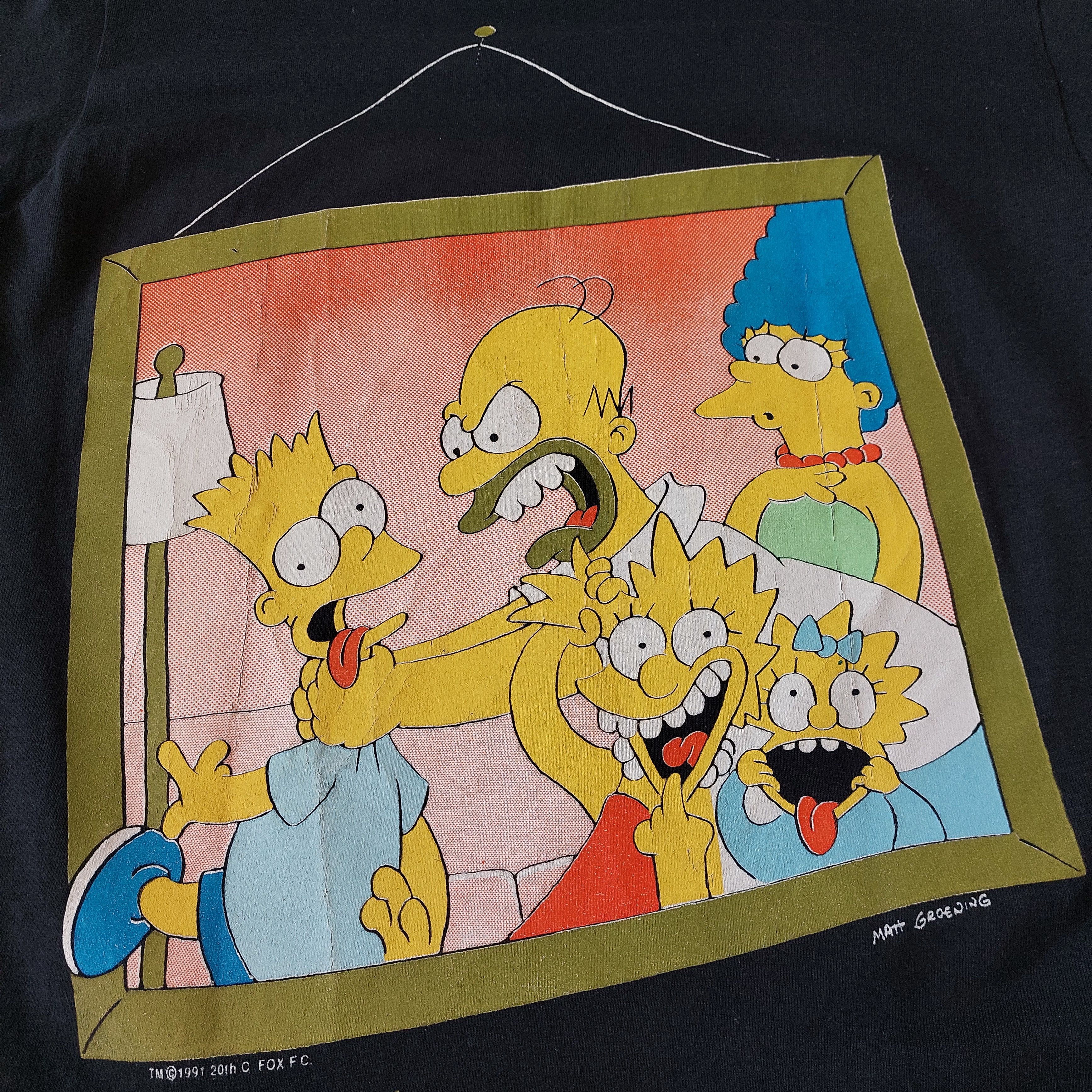 Hanes The Simpsons 1991 vintage t-shirt Size US M / EU 48-50 / 2 - 6 Thumbnail