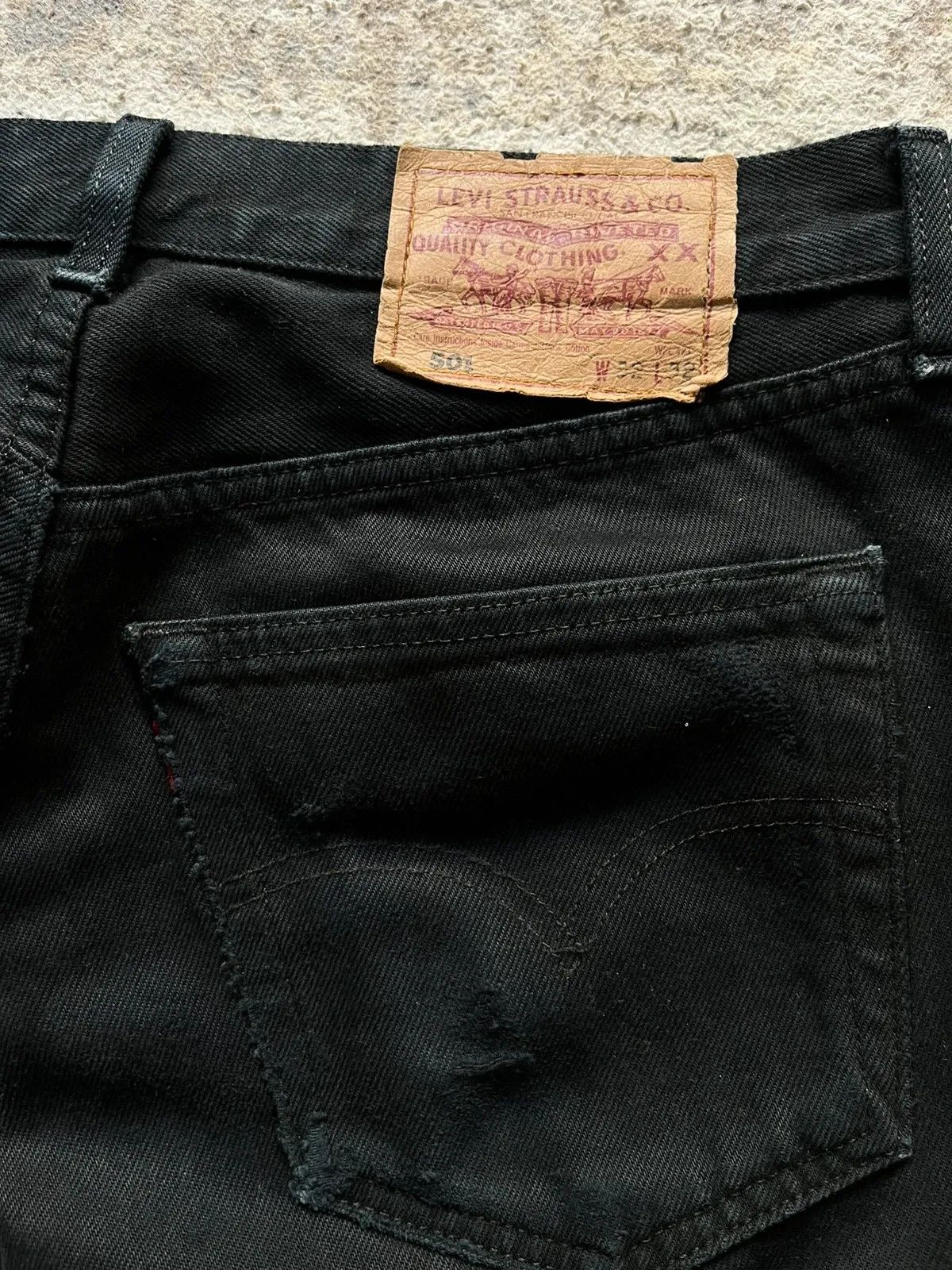 Levi's Levi's 501 Sz W 32 L 32 Black Denim Jeans Rare Size US 34 / EU 50 - 10 Thumbnail