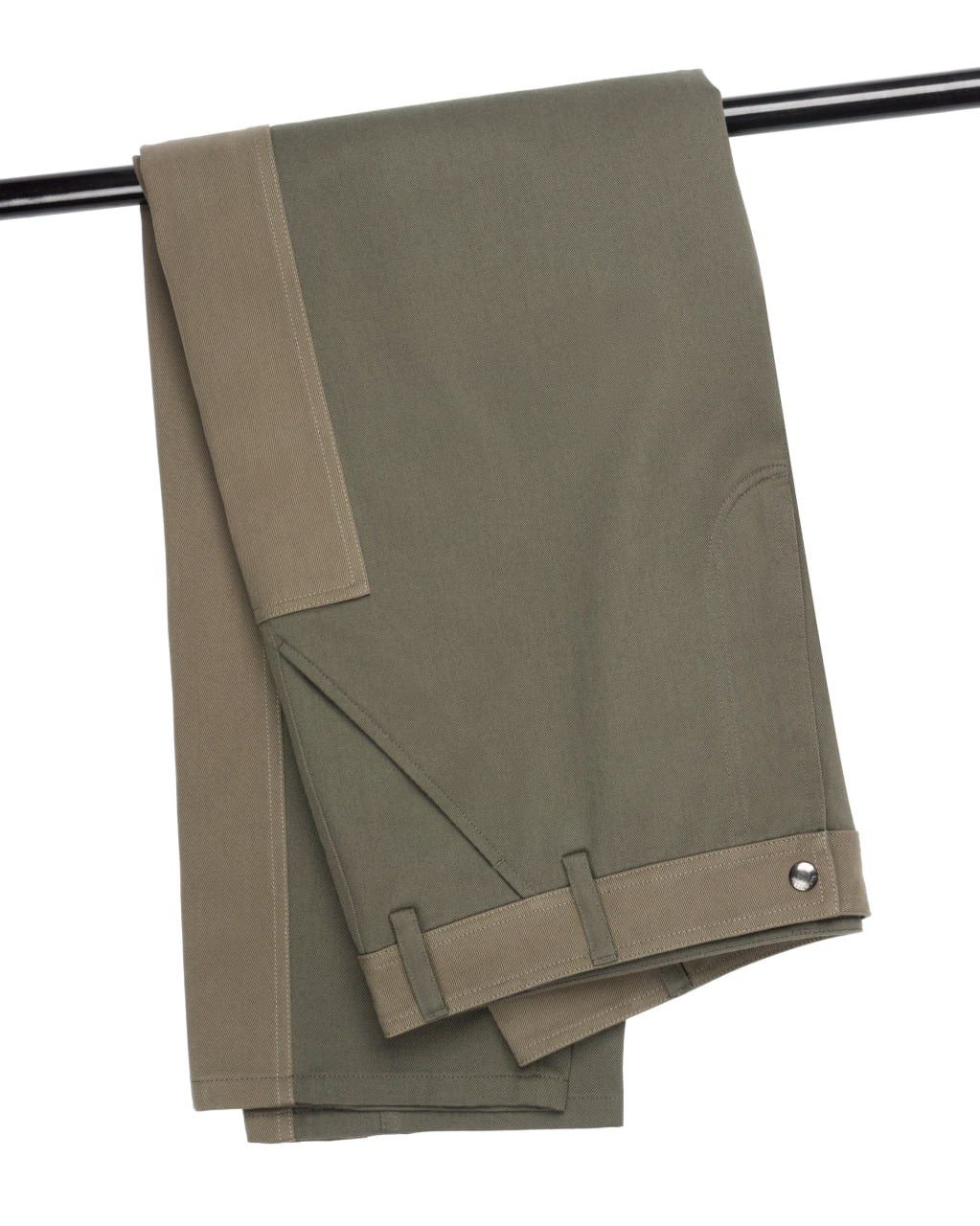 Valentino VALENTINO / Contrast-Panel Patchwork Cotton Trousers Size US 38 / EU 54 - 1 Thumbnail