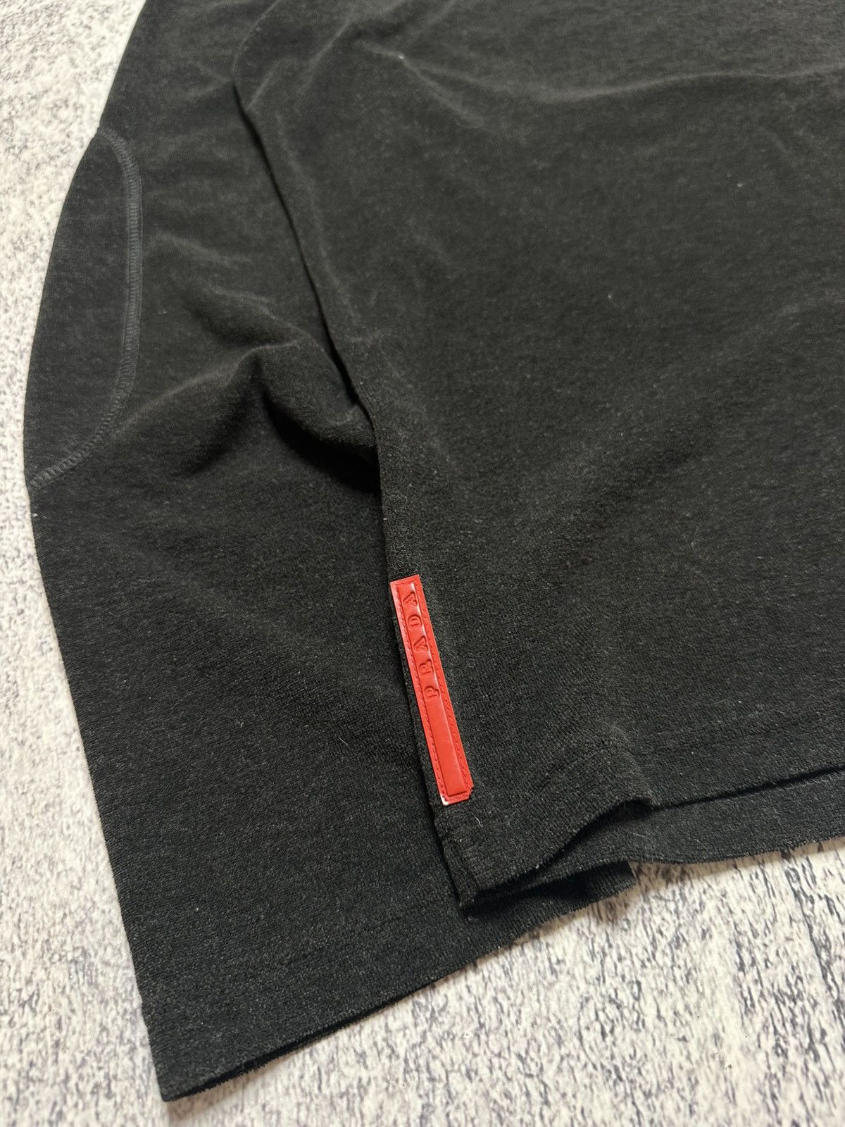 Prada Vintage Prada Red Tab Longsleeve Sweatshirt Size US XL / EU 56 / 4 - 4 Thumbnail