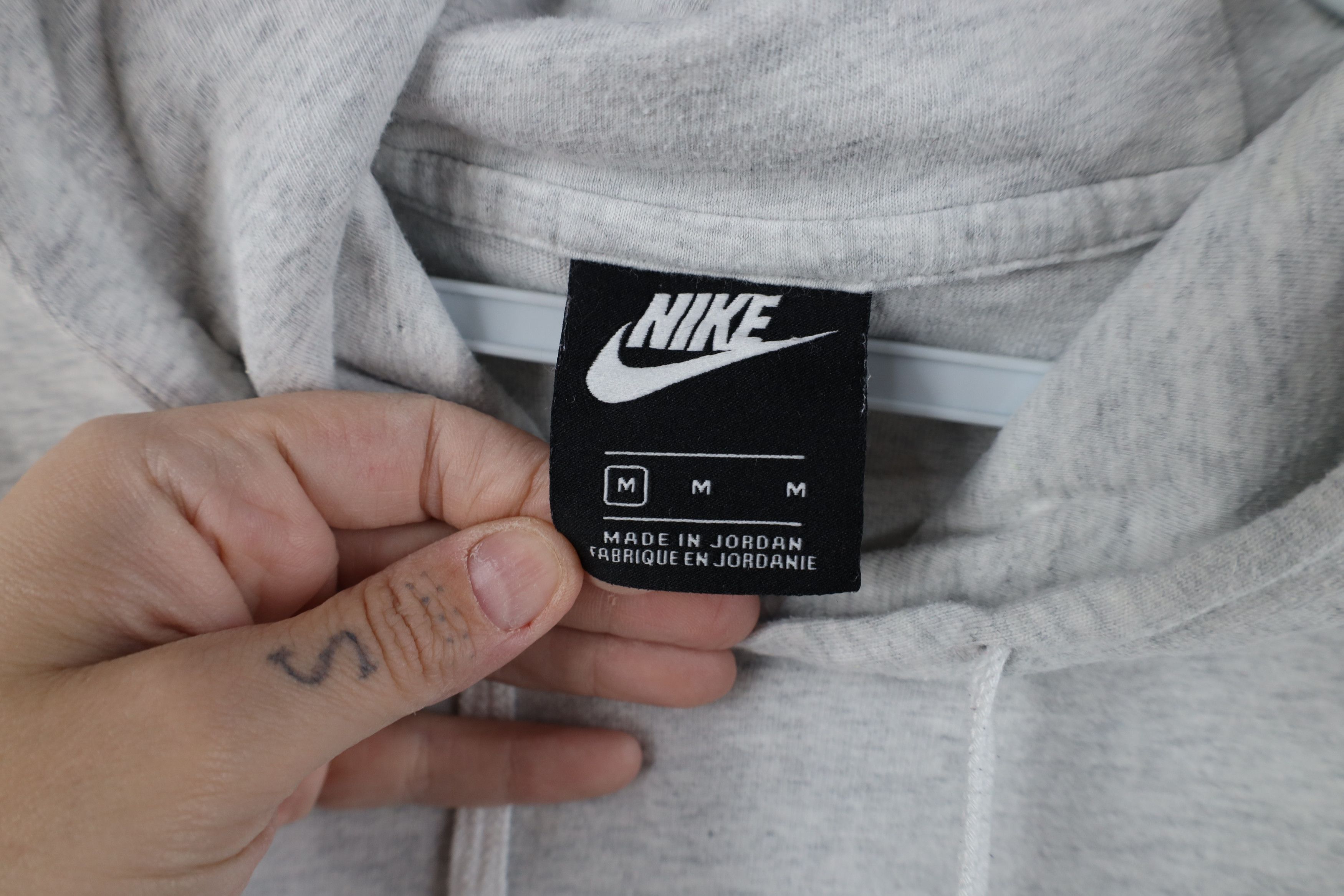 Nike Vintage Y2K Nike Mini Swoosh Hooded Hoodie T-Shirt Gray Size US M / EU 48-50 / 2 - 9 Thumbnail