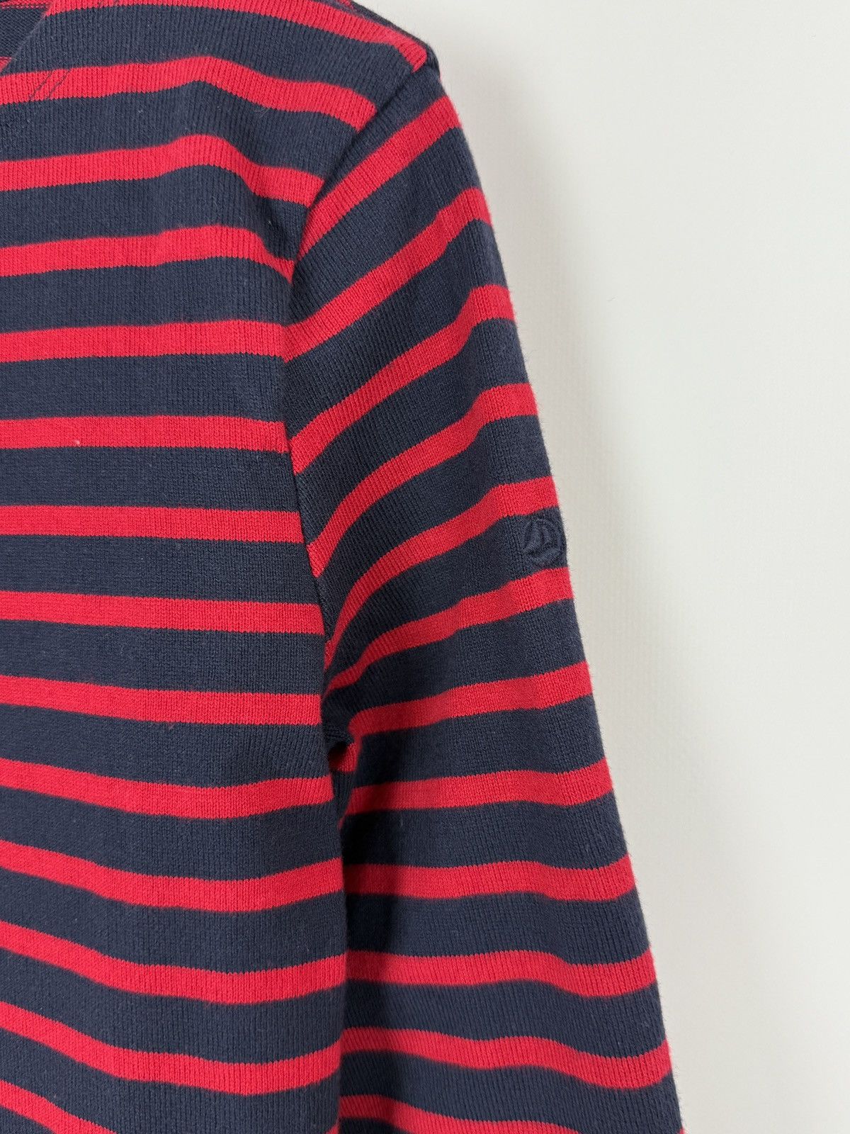 Petit Bateau Petit Bateau Red Navy Stripe Sailor Border Long Sleeve Shirt Size M / US 6-8 / IT 42-44 - 5 Thumbnail