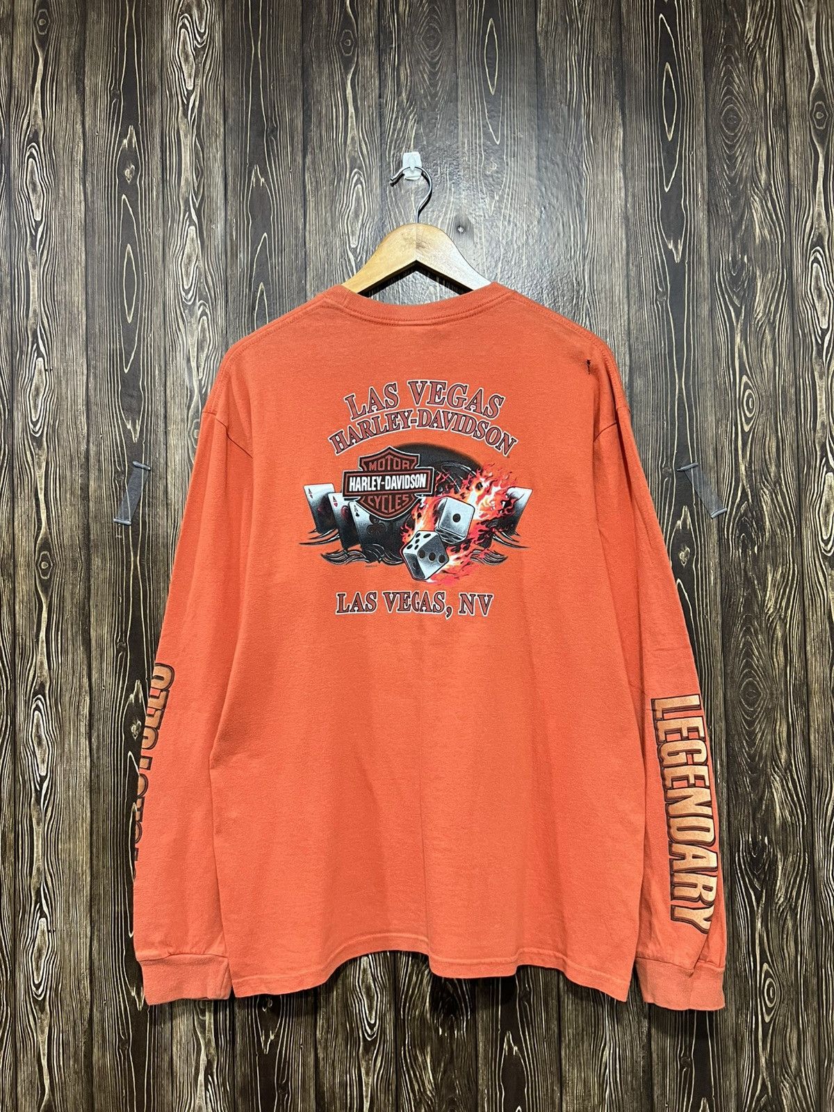 Harley Davidson Vintage Harley Davidson Dice Flame ‘Las Vegas’ Tshirt Size US L / EU 52-54 / 3 - 1 Thumbnail