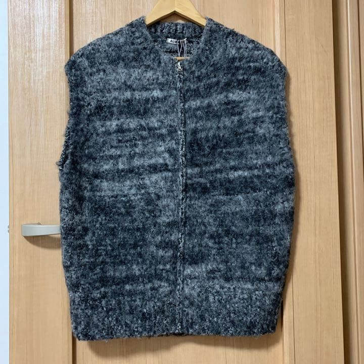 AURALEE 20AW WOOL ALPACA FELT KNIT VEST 3